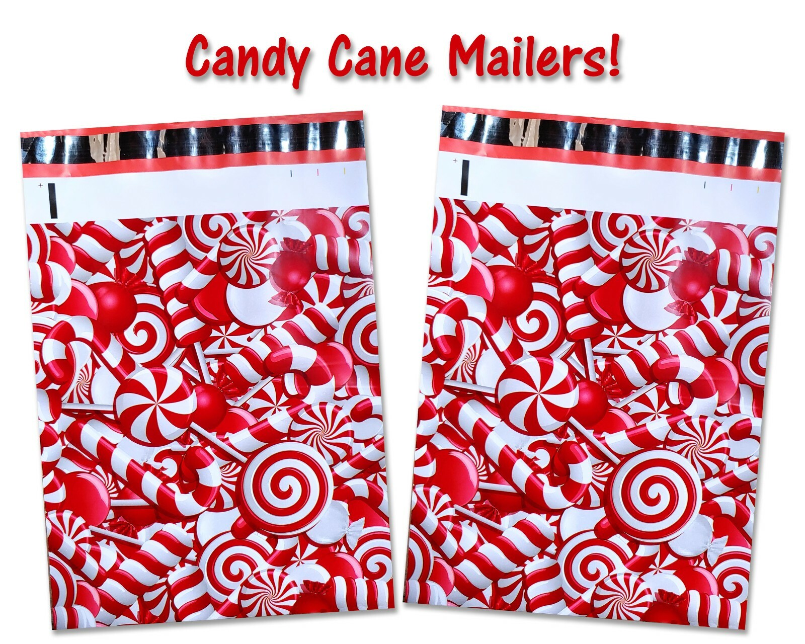 10×13″ Fall, Winter, Christmas Candy Cane, Pumpkin, Deer Poly Shipping Mailers