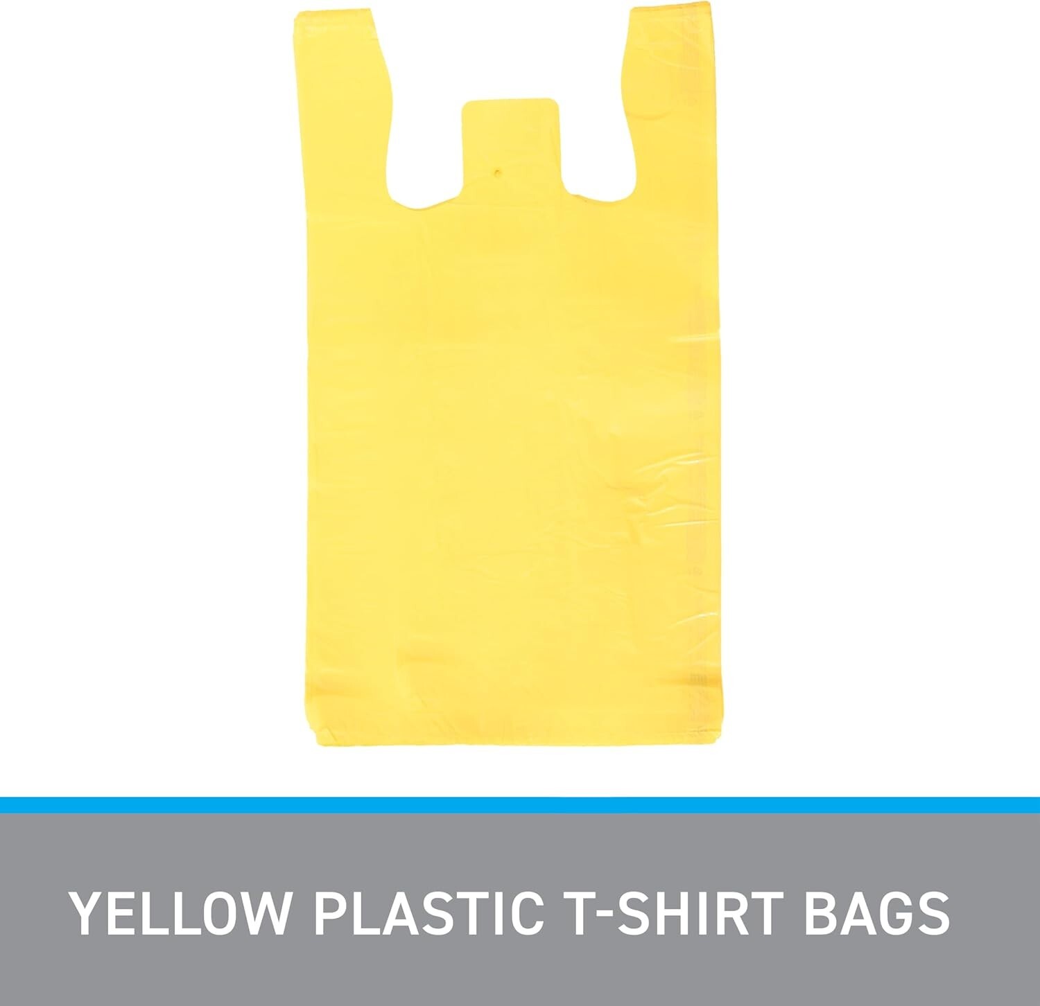 Bags Plastic Grocery T-Shirt Yellow Shopping 1000 Supermarket 11″ x 6″ x 21″