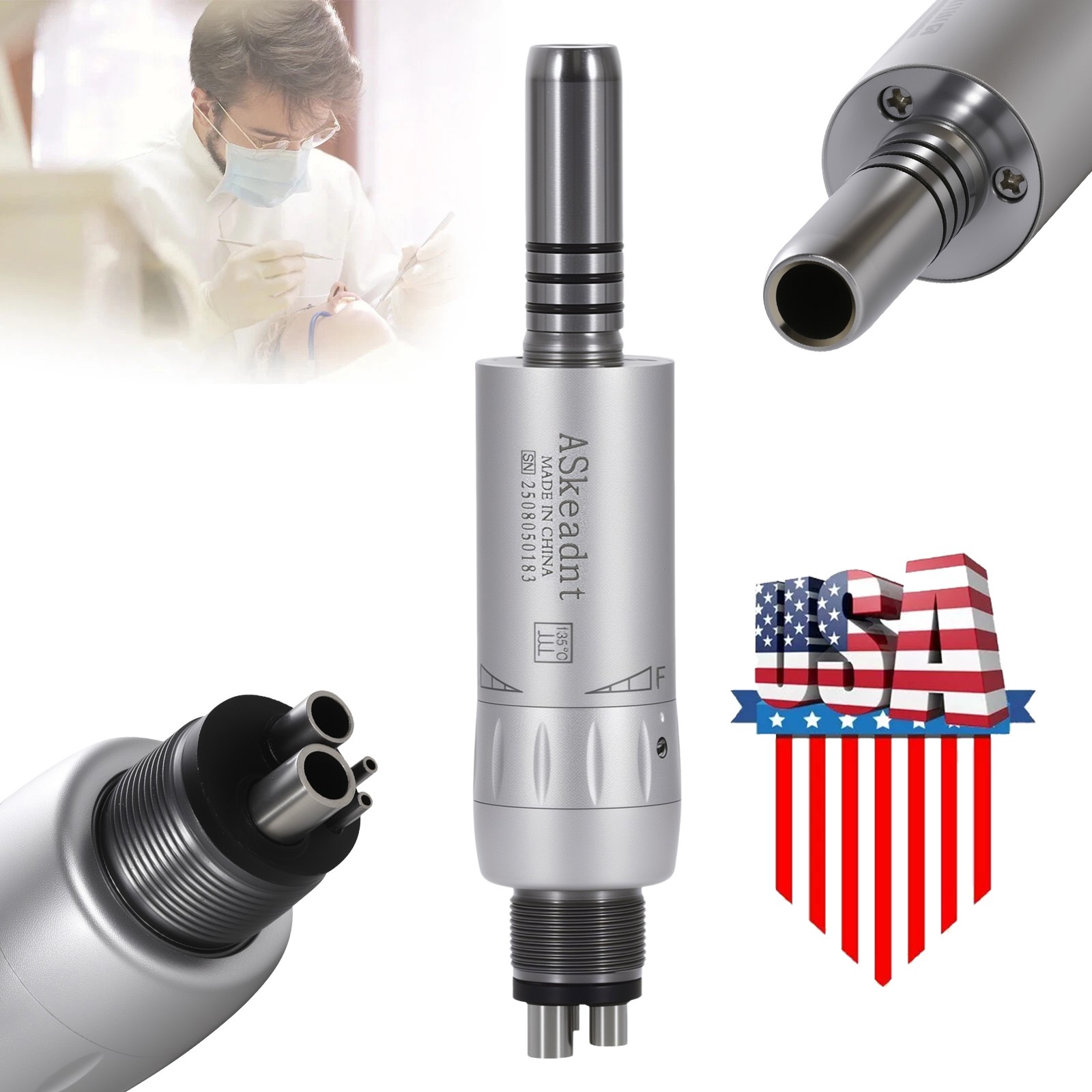 Dental Air Motor Slow Low Speed Handpiece Cooling Unit Internal Water Spray M4 H
