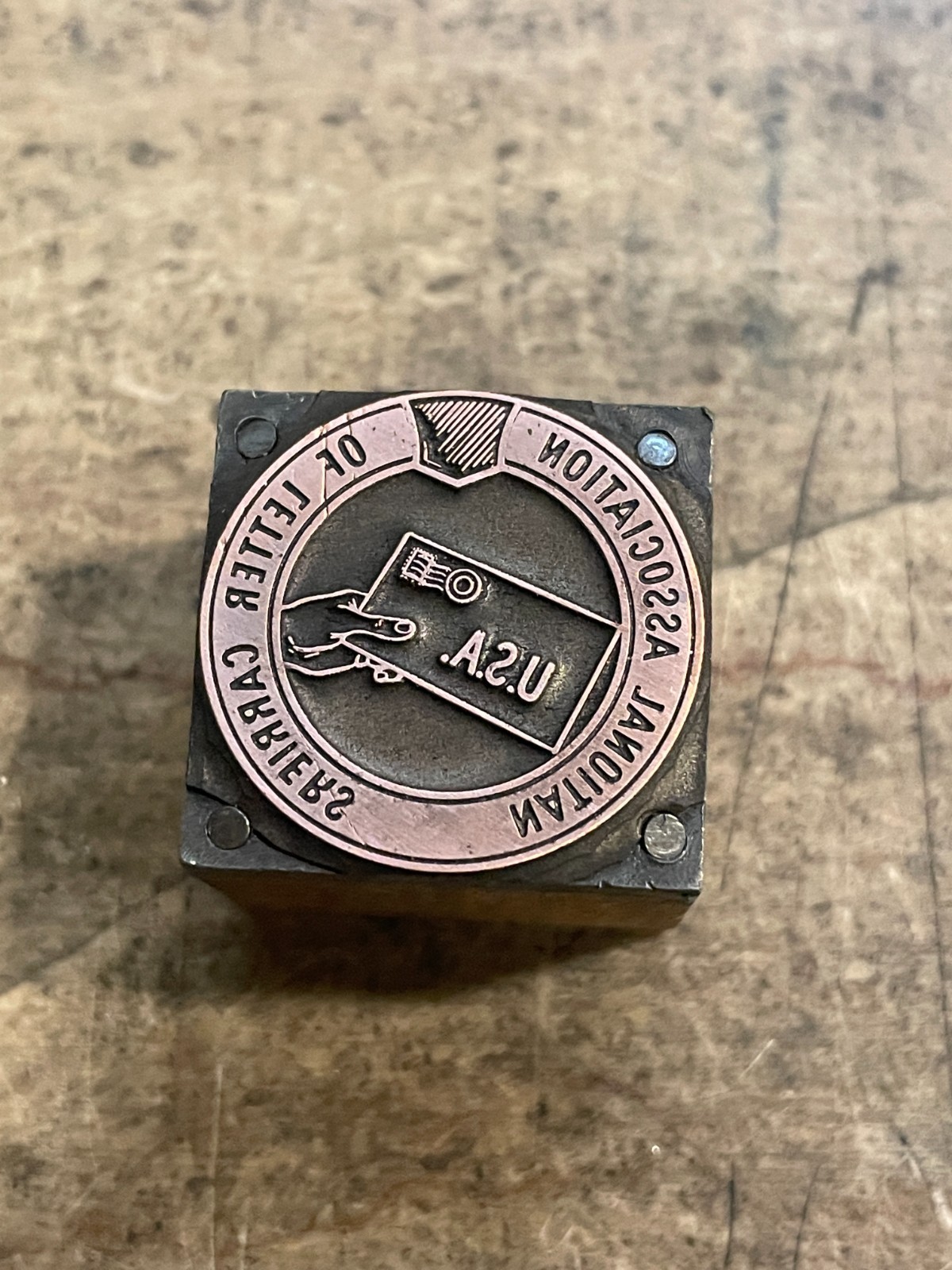Printing Letterpress Printers Block Association Of Letter Carriers USPS (996)