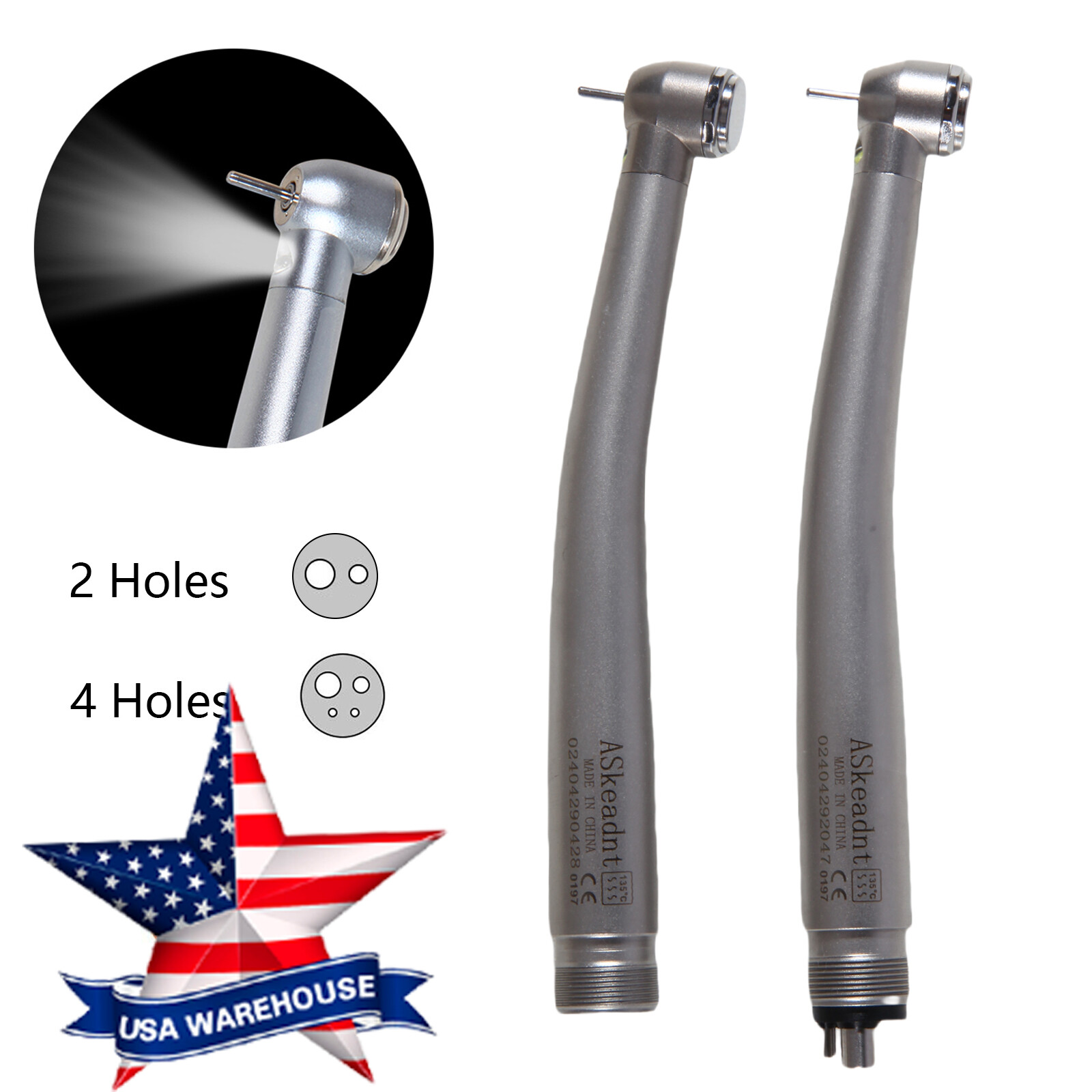 Turbina LED 2/4 orificios con pieza mano de alta velocidad dental NSK Style