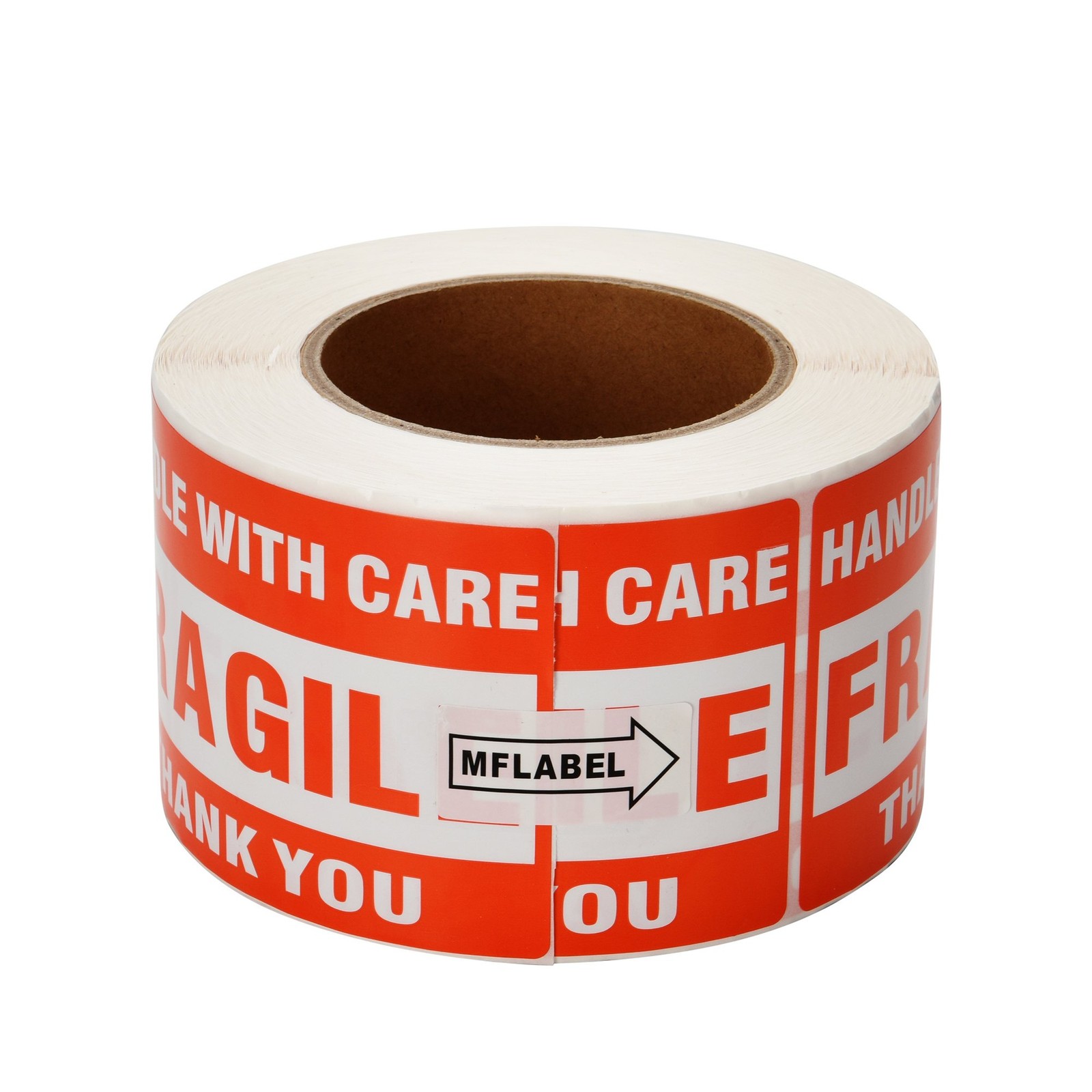 500 Large 3×5 Fragile Handle with Care Thank You Labels Stickers Free Shipping