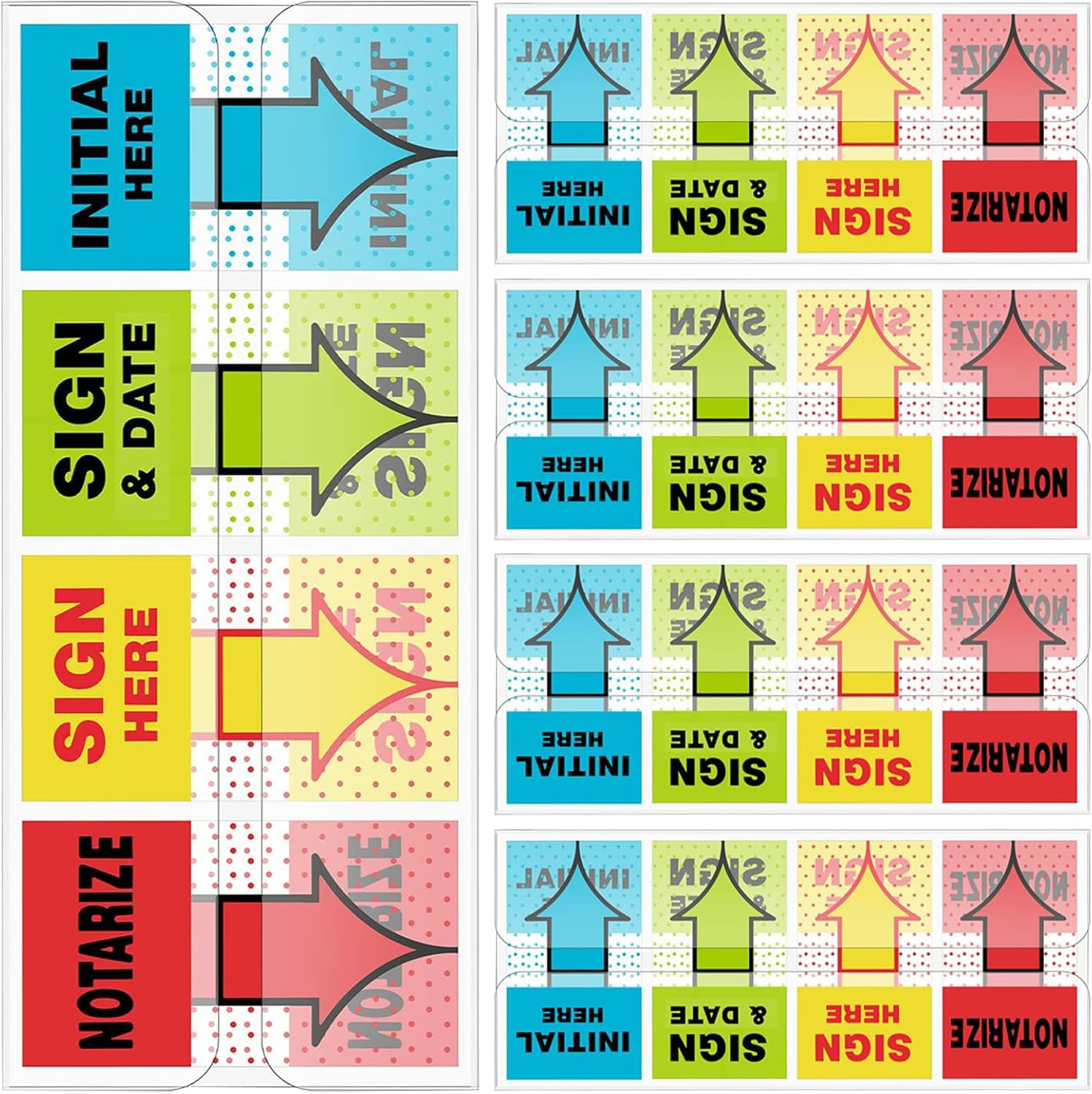 500 Sign Here Stickers & Tabs for Documents, Notary Supplies, Office Use