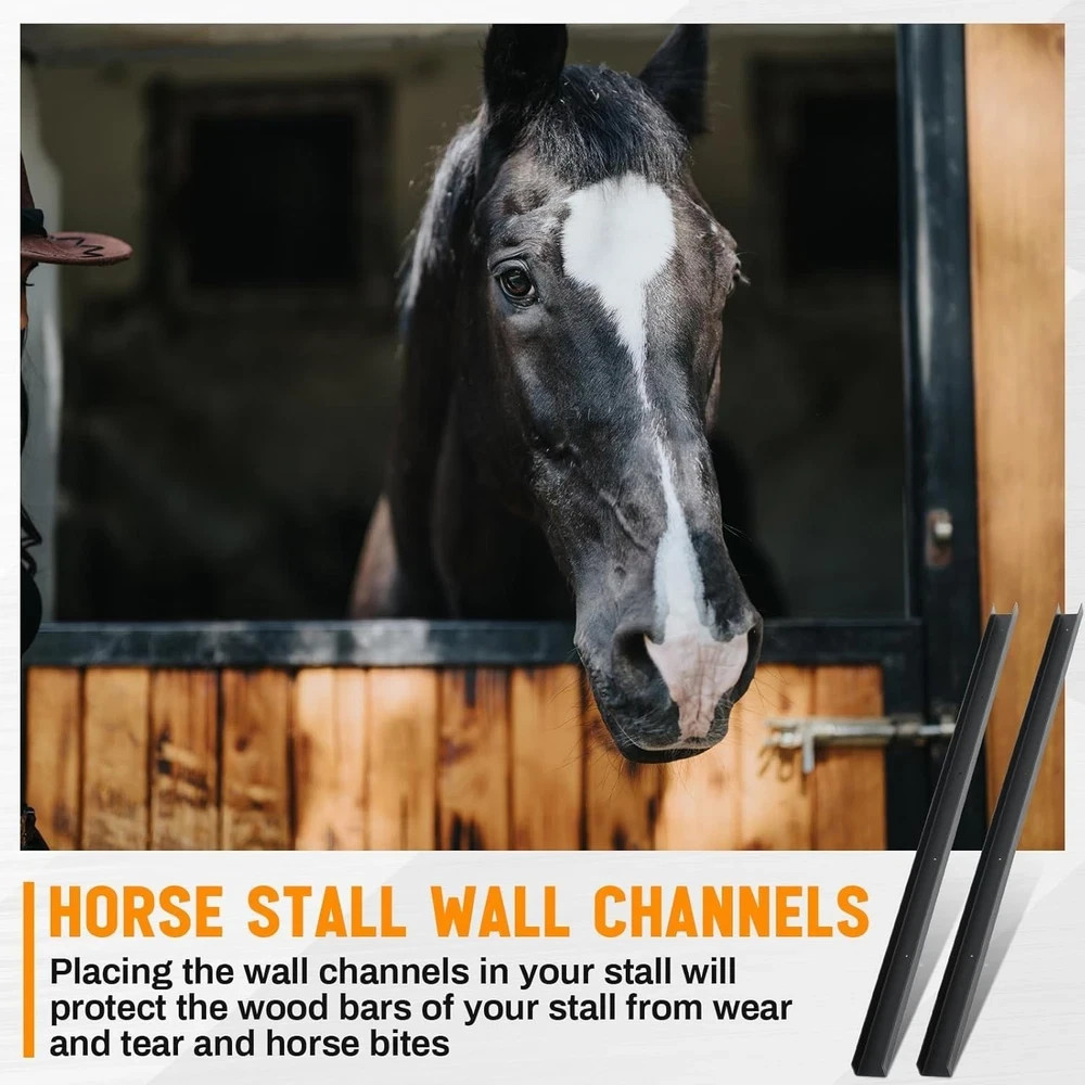 12 Pack 42 Inch Horse Stall Wall Channels Galvanized Steel Easy Installation