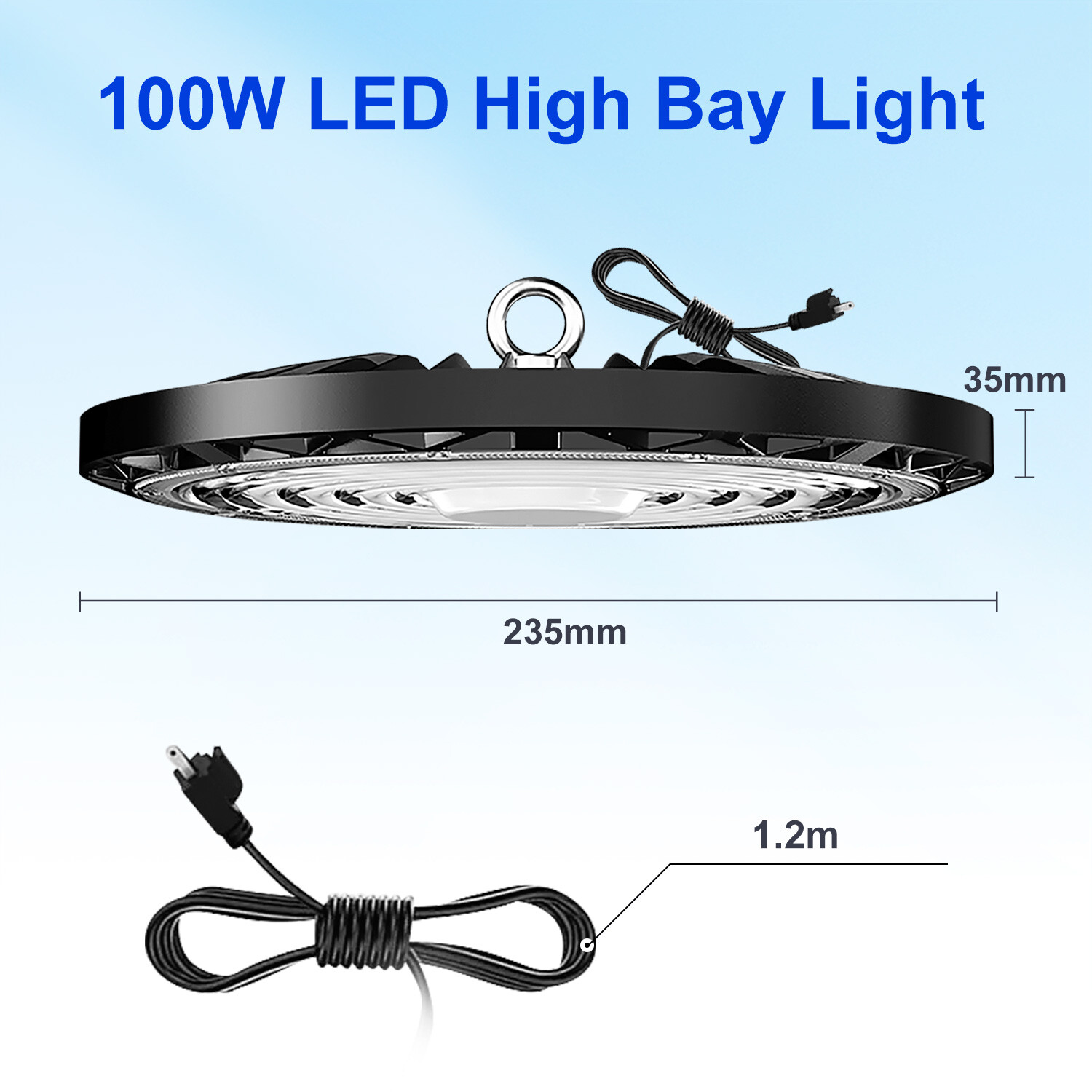 100W UFO Led High Bay Light Warehouse Factory Commercial Industrial Shop Light