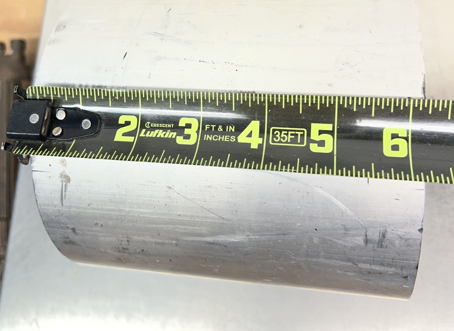 6” DIA ALUMINUM 6061 ROUND ROD 6061-T6511 B 6.25” Long Extruded Bar Lathe Stock