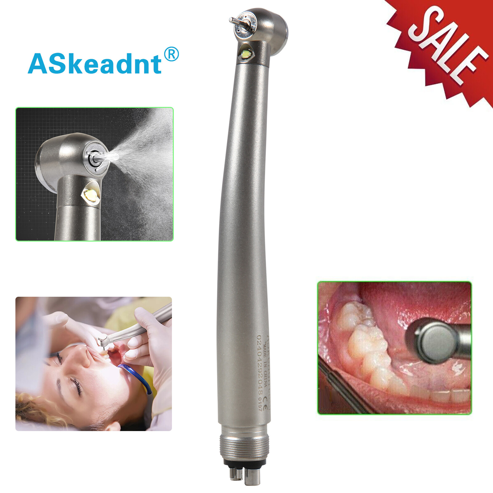 KaVo Style Dental Fiber Optic LED E-generator High Speed Handpiece Turbine 4HOLE