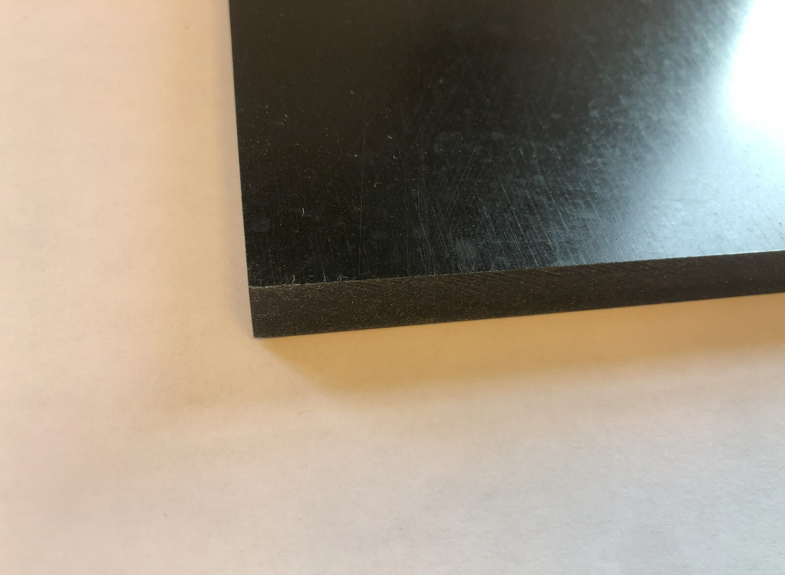 Repro Black UHMW Polyethylene Plastic Sheet 1/2″ x 6″ x 12″, NEW