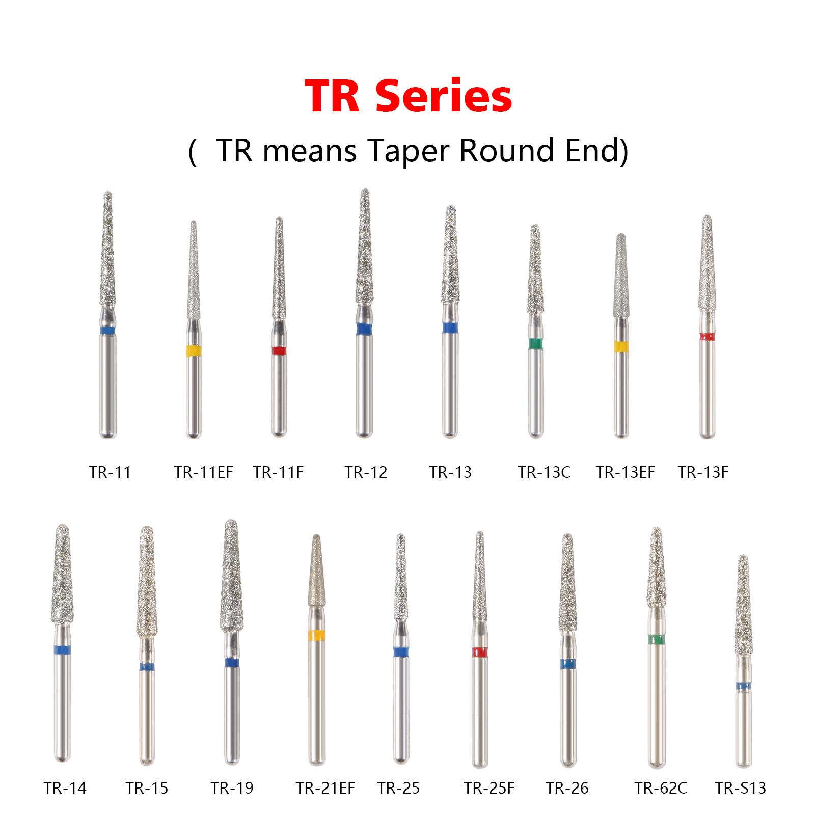 Dental Diamond Burs for High Speed Handpiece Medium FG 1.60MM NEW 97 type