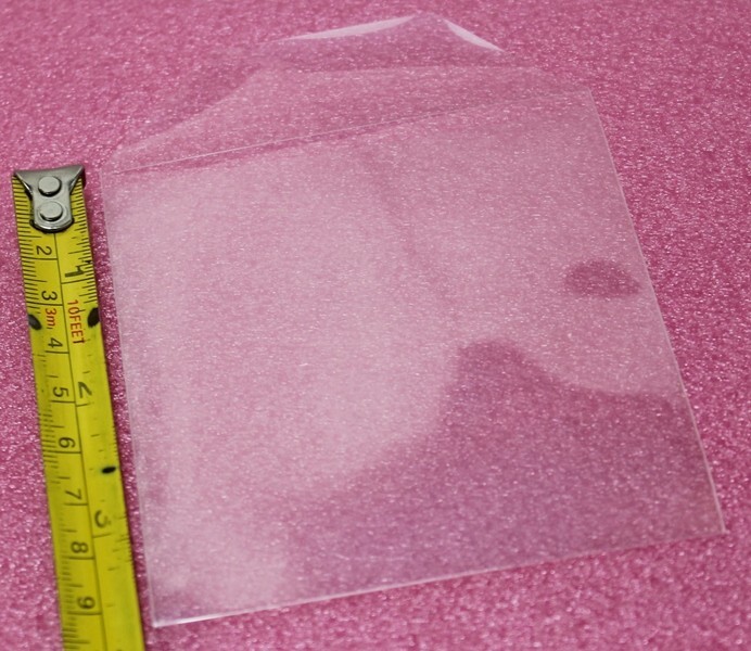 1000 pieces 3-1/2 x 3-1/2″ Mini Clear CPP Plastic Sleeve with Flap 100 Micron