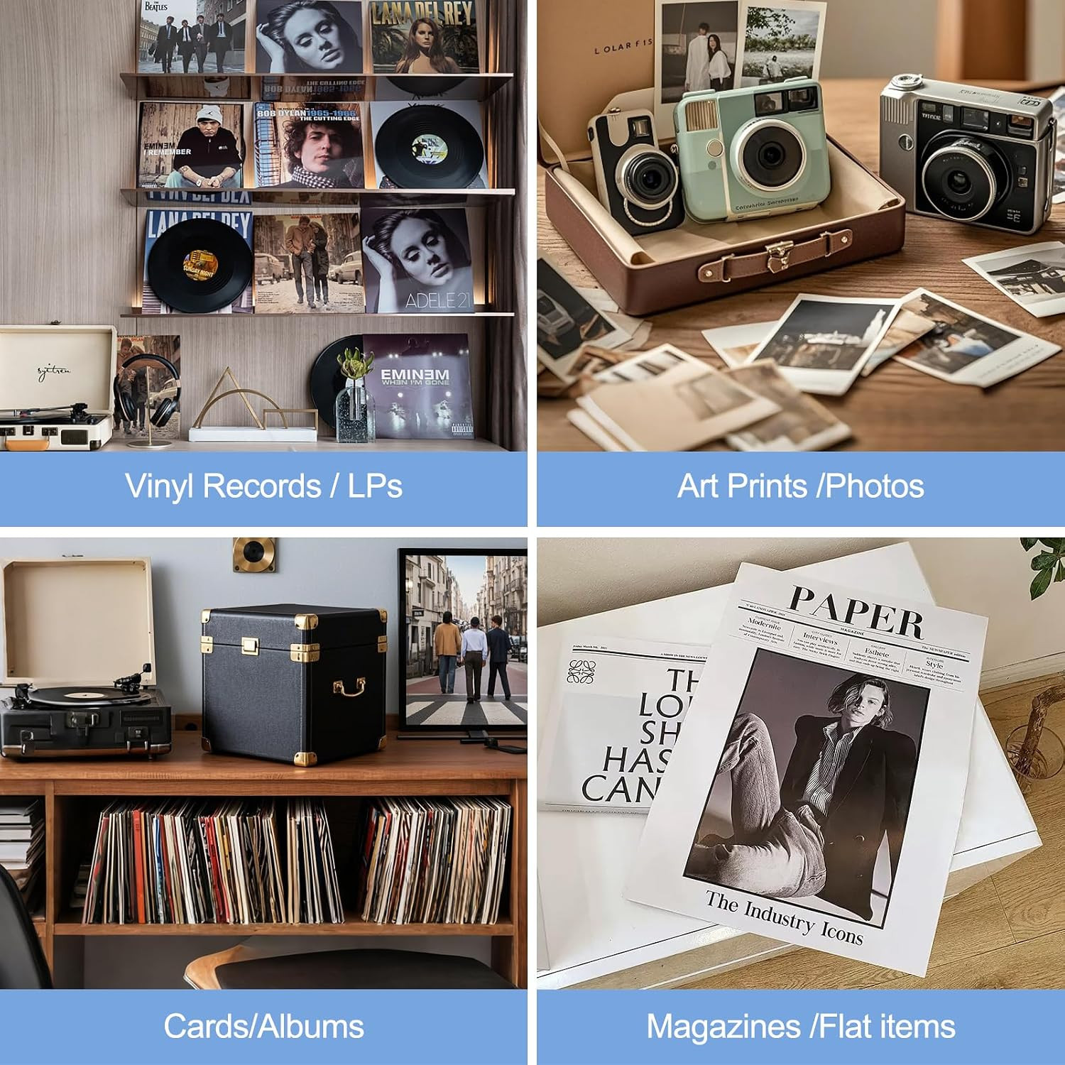 15 Sets Vinyl Record Mailers, 12.5″ X 12.5″ X 1″ LP Shipping Mailer Boxes, White