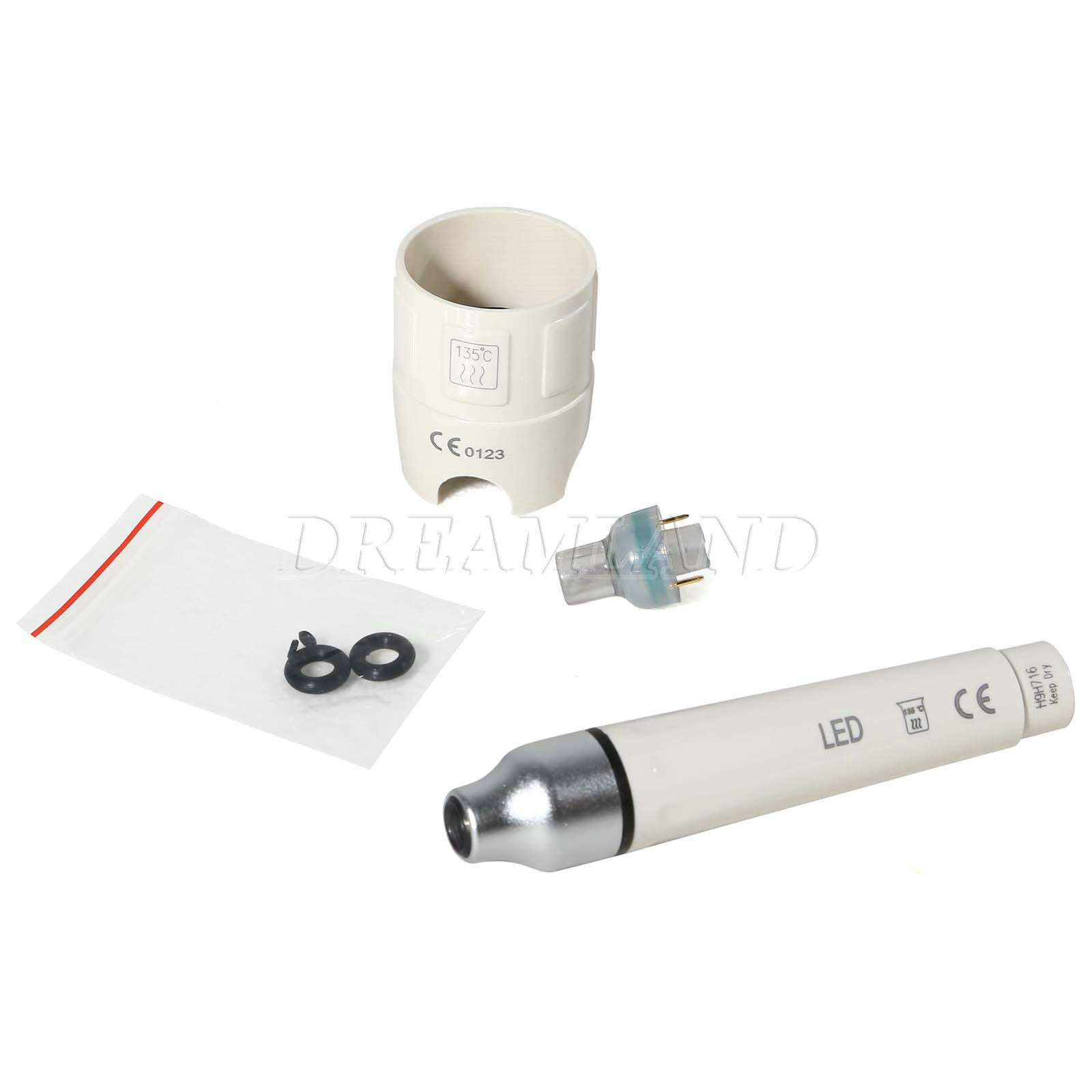 For Woodpecker EMS Dental Ultrasonic Piezo Scaler LED Handpiece + 2 Bottles UPS