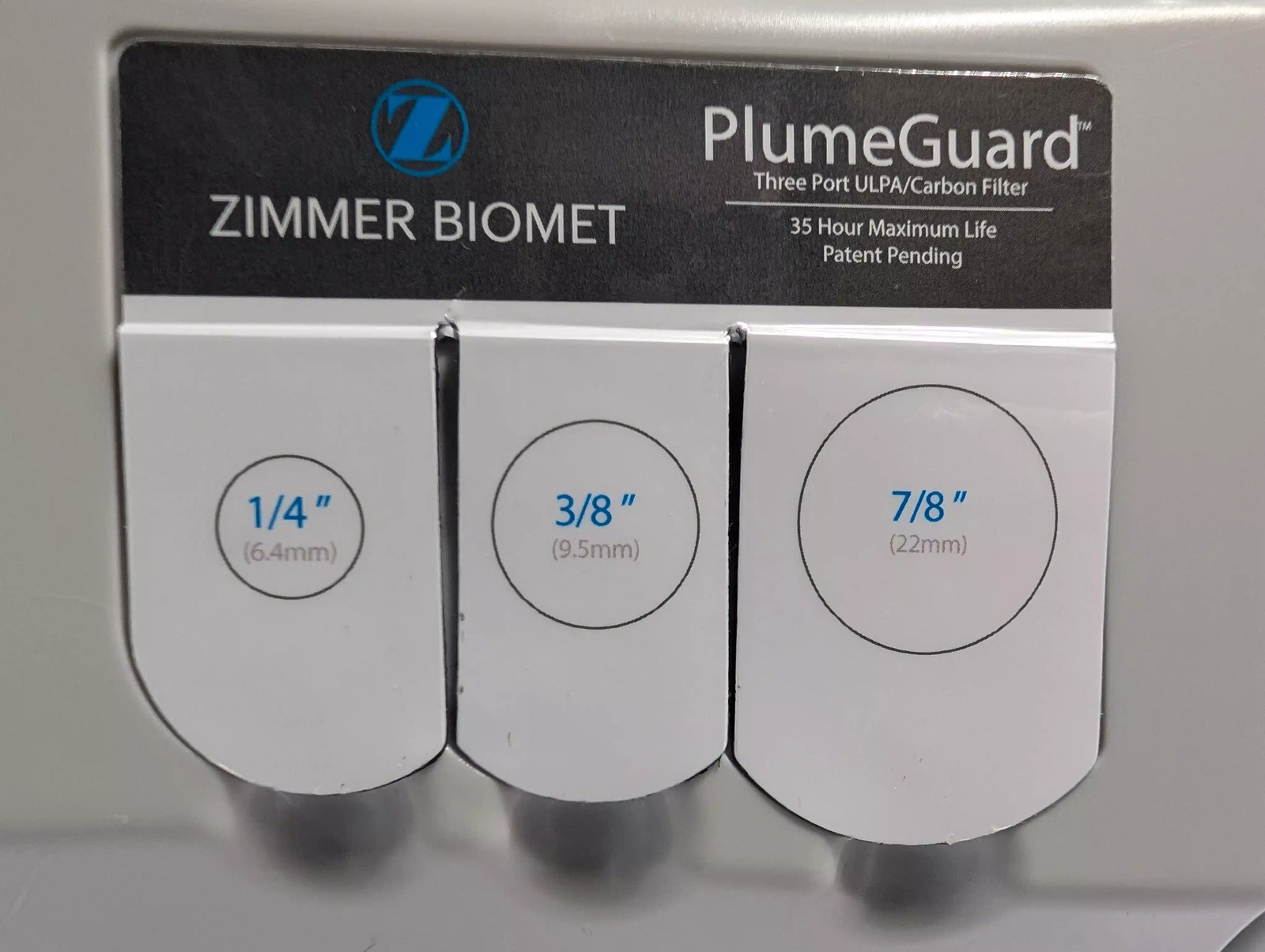 Zimmer Biomet PlumeVac Surgical Smoke Evacuator AEVV120 with PlumeGuard Filter