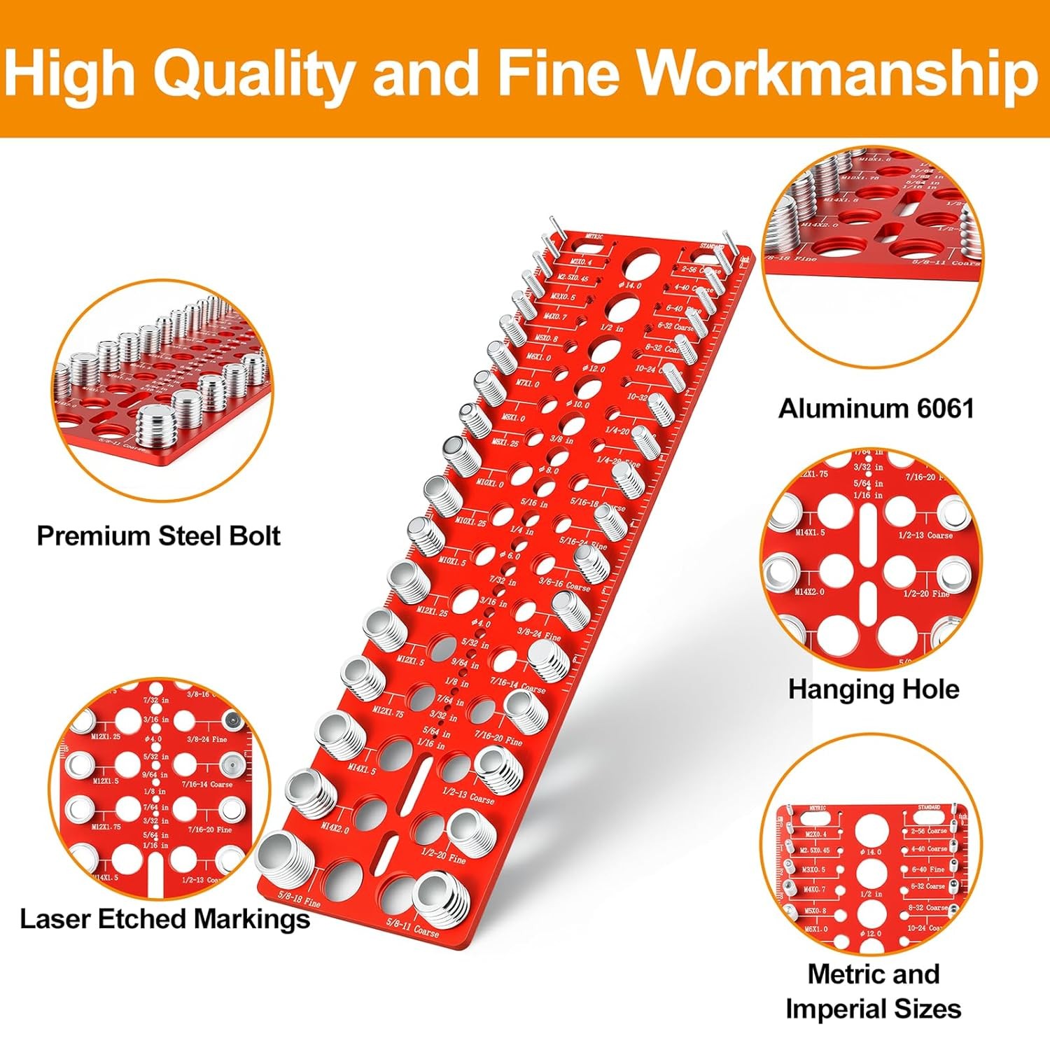 55 Nut and Bolt Thread Checker Thread Checker Standard and Metric…..