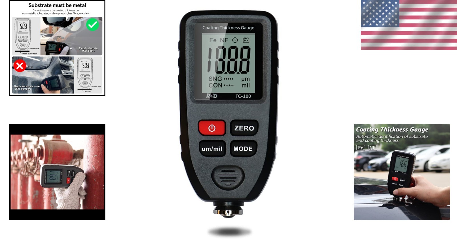 Car Coating Thickness Meter for Used Car Buyers Paint Gauge Check Metal Surfaces