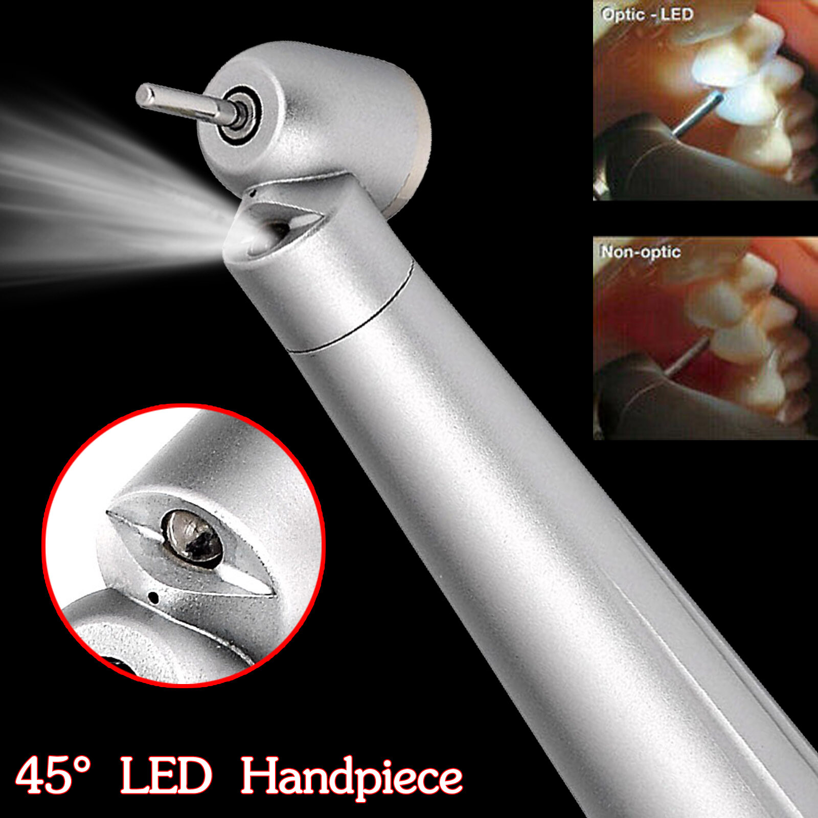 X450 M4 LED Light Single Spray Dental Surgical Handpiece High Speed Air Turbine