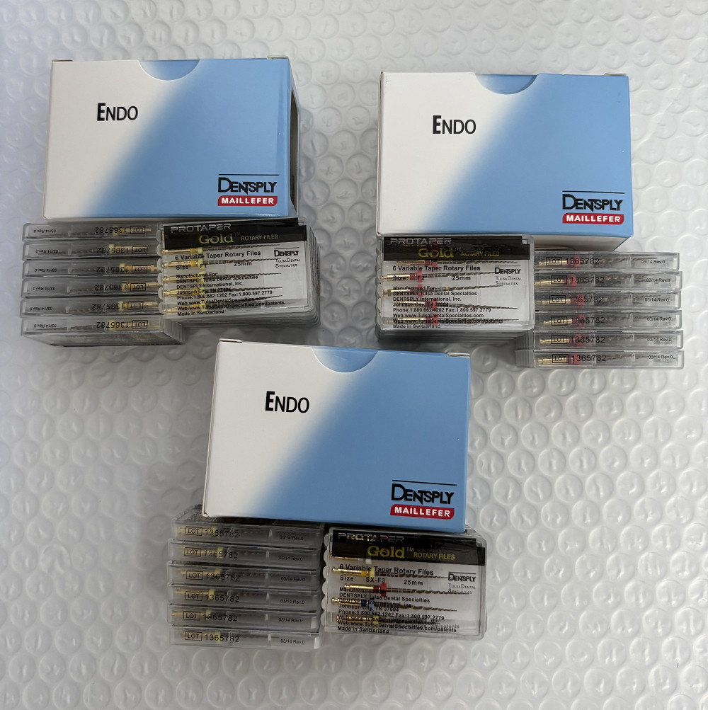 Dentsply ProTaper Gold Rotary Files F1,F2,F3,S1,S2,SX-F3, SX19 25mm 6 file/pk US
