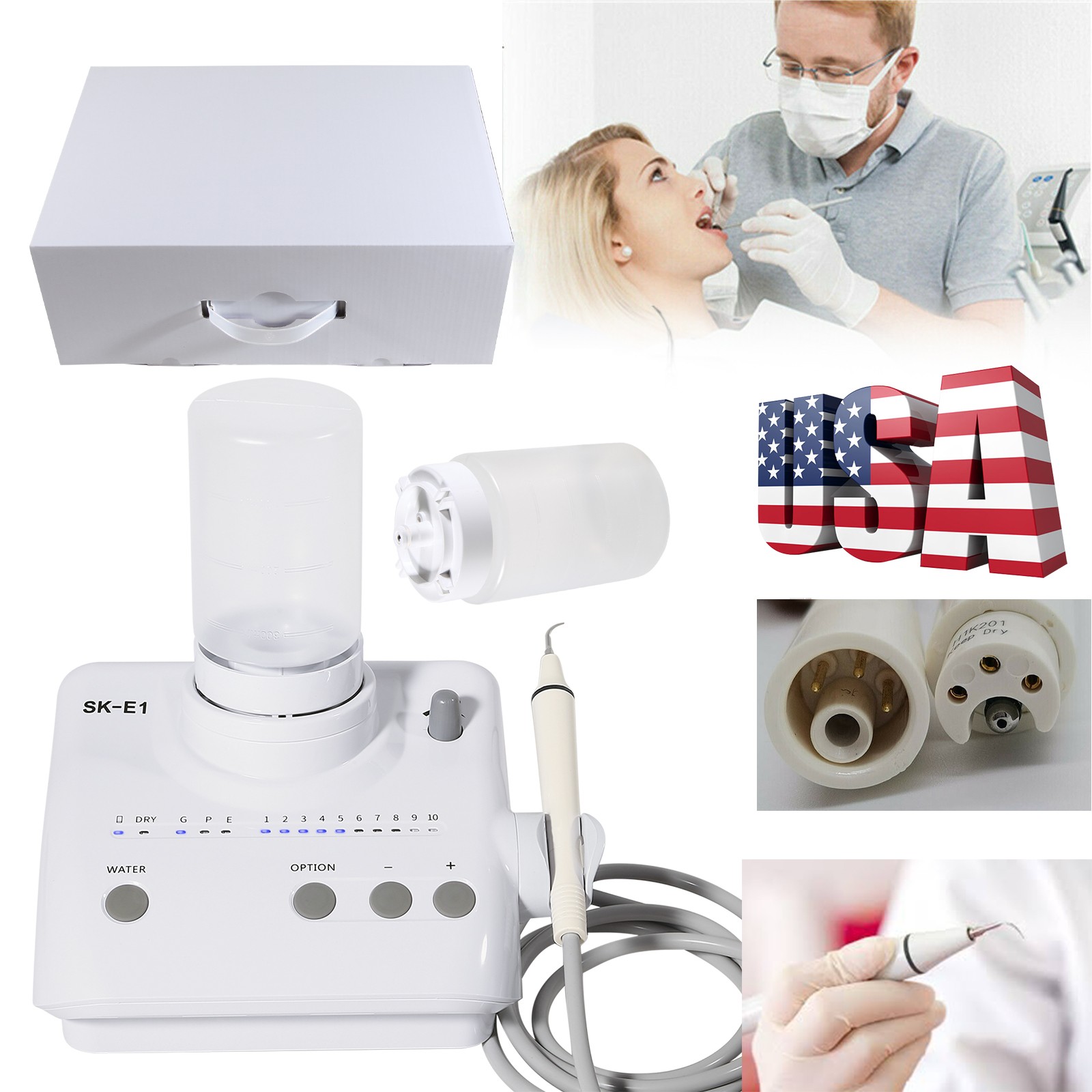 Dental Ultrasonic Piezo Scaler Handpiece Tips Torque Wrench fit EMS Woodpecker