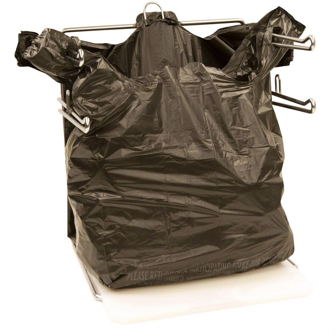 Black T Shirt Bags Plastic Grocery Shopping Carry Out Bag 11.5”x6.5”x22”