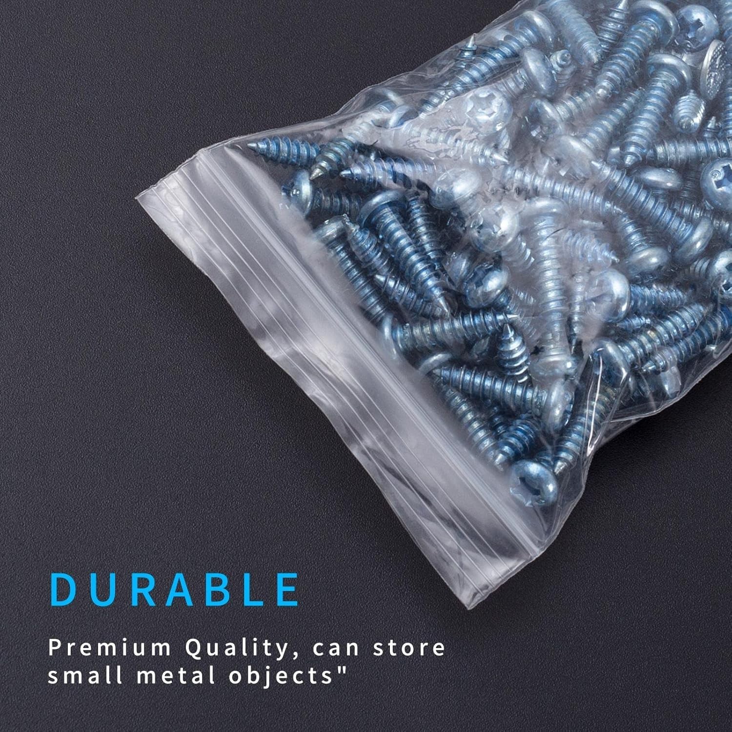 Small Plastic Bags, 300 PCS Mini Baggies, 3 Assorted Sizes, Transparent Jewel…