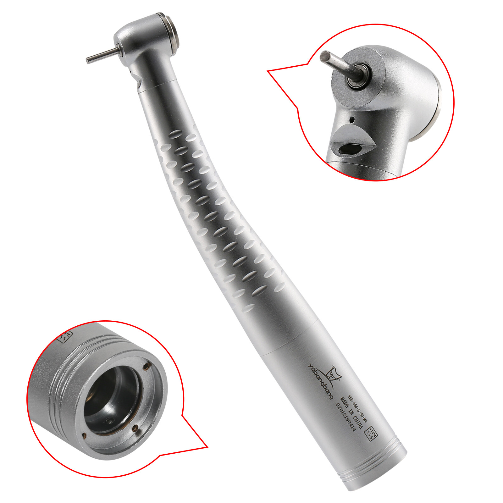 Standard Head Dental Fiber Optic LED Turbine Handpiece fit KAV Coupler YABANG