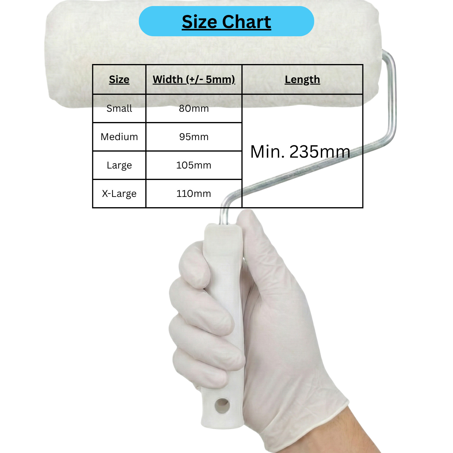 1000 Pieces 4.5 Mil Latex Disposable Powdered Industrial Gloves Large
