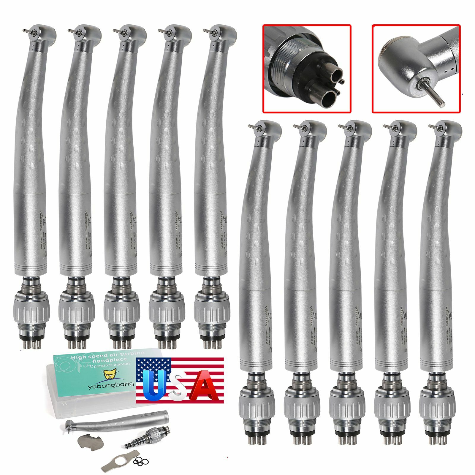 NSK type Dental Slow Low Speed Handpiece Contra Angle Straight 2/4 H Micromotor