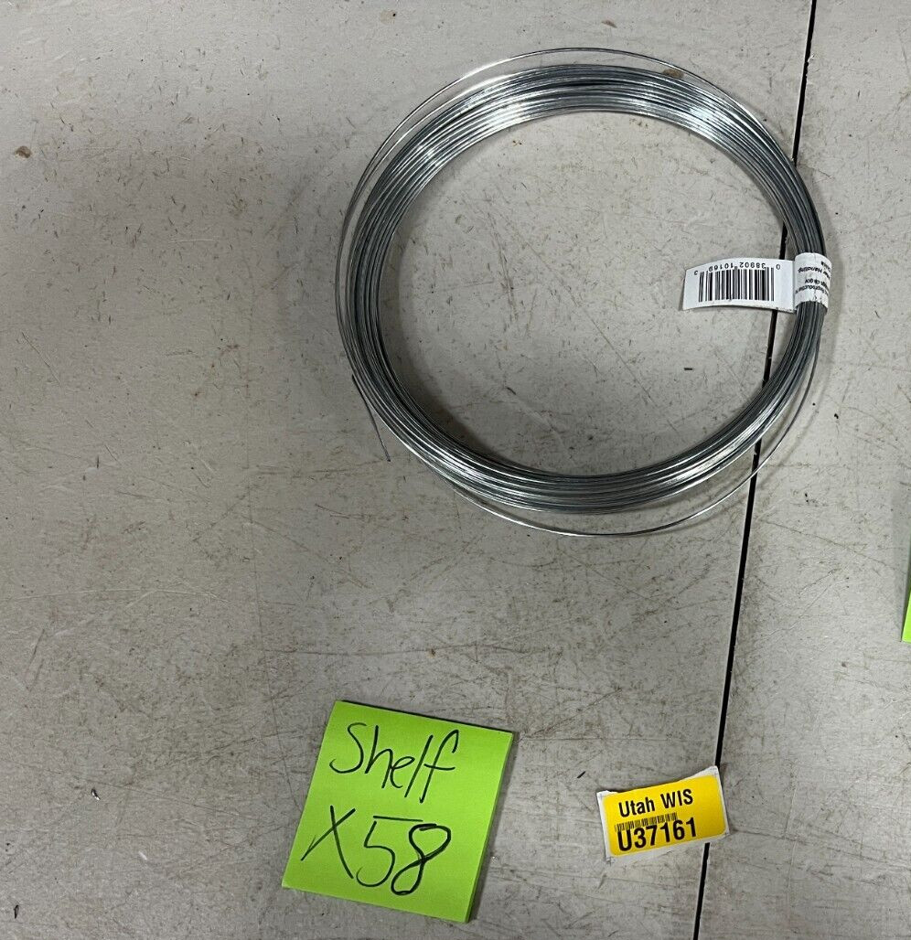 (QTY 9) Hillman Single Coil Galvanized Steel Wire 16-Gauge, 100 feet 123141