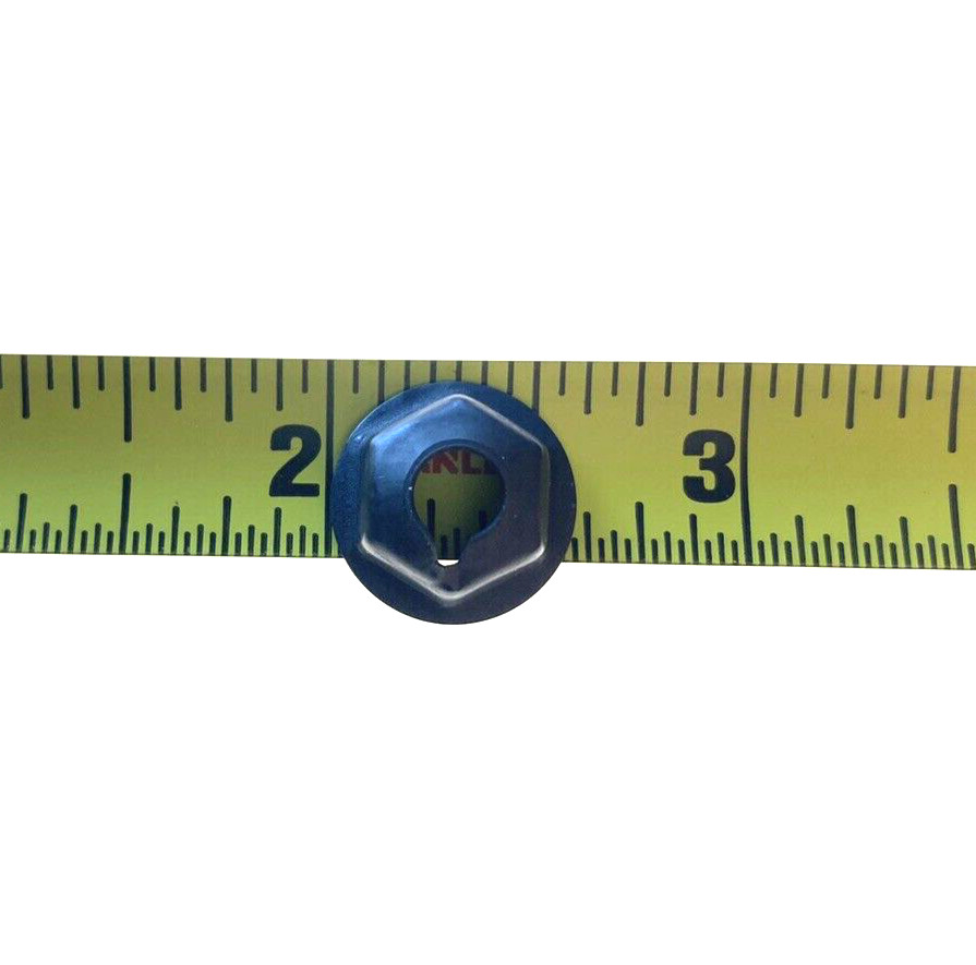 GM 1/4-20 Hex Flange Stamped Nut .59 Depth 9/16″ Wide Black Phosphate 10pcs 347