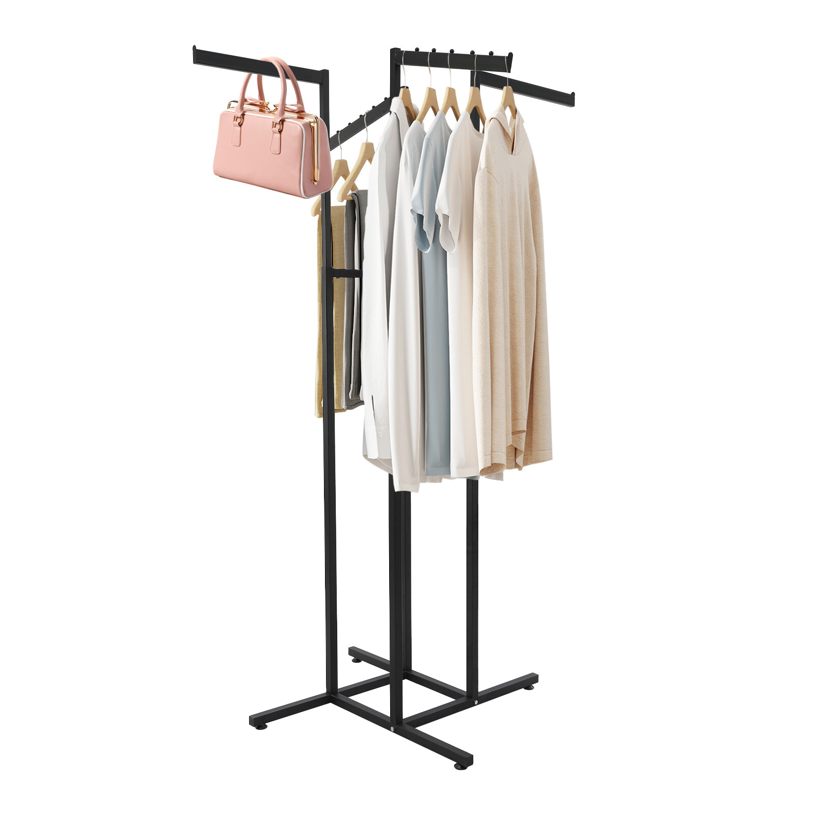 4-Way Adjustable Clothing Rack Clothing Display Rack Clothing Store Clothes Rack