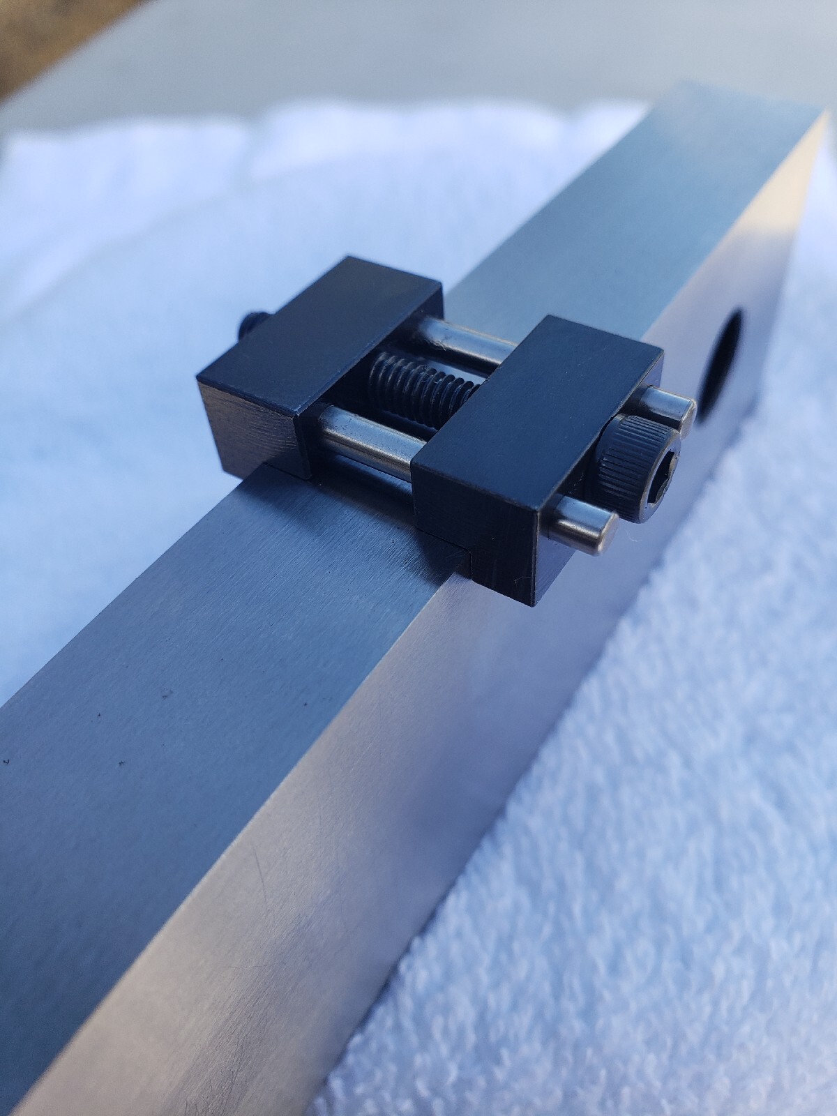 Set of 2 Vise jaw work stop locator for milling vises. Made in USA 3/8″ To 1″