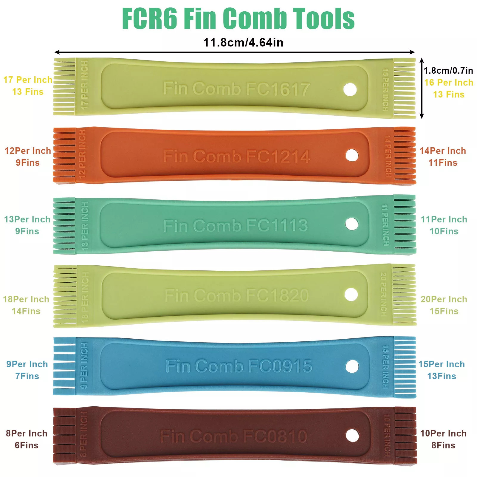 5in1 Air Conditioner Fin Cleaner Set Fin Comb Condenser Straightener Clean Brush