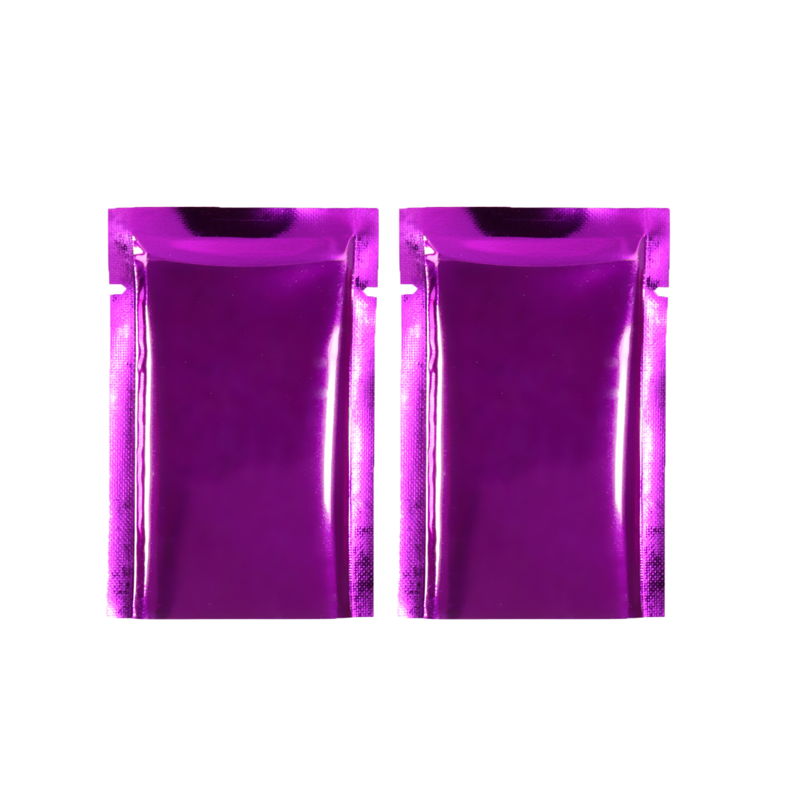 100/500 Rose Purple Mylar Foil Sample Size SlickSeal™ Flat Open Fill Packet