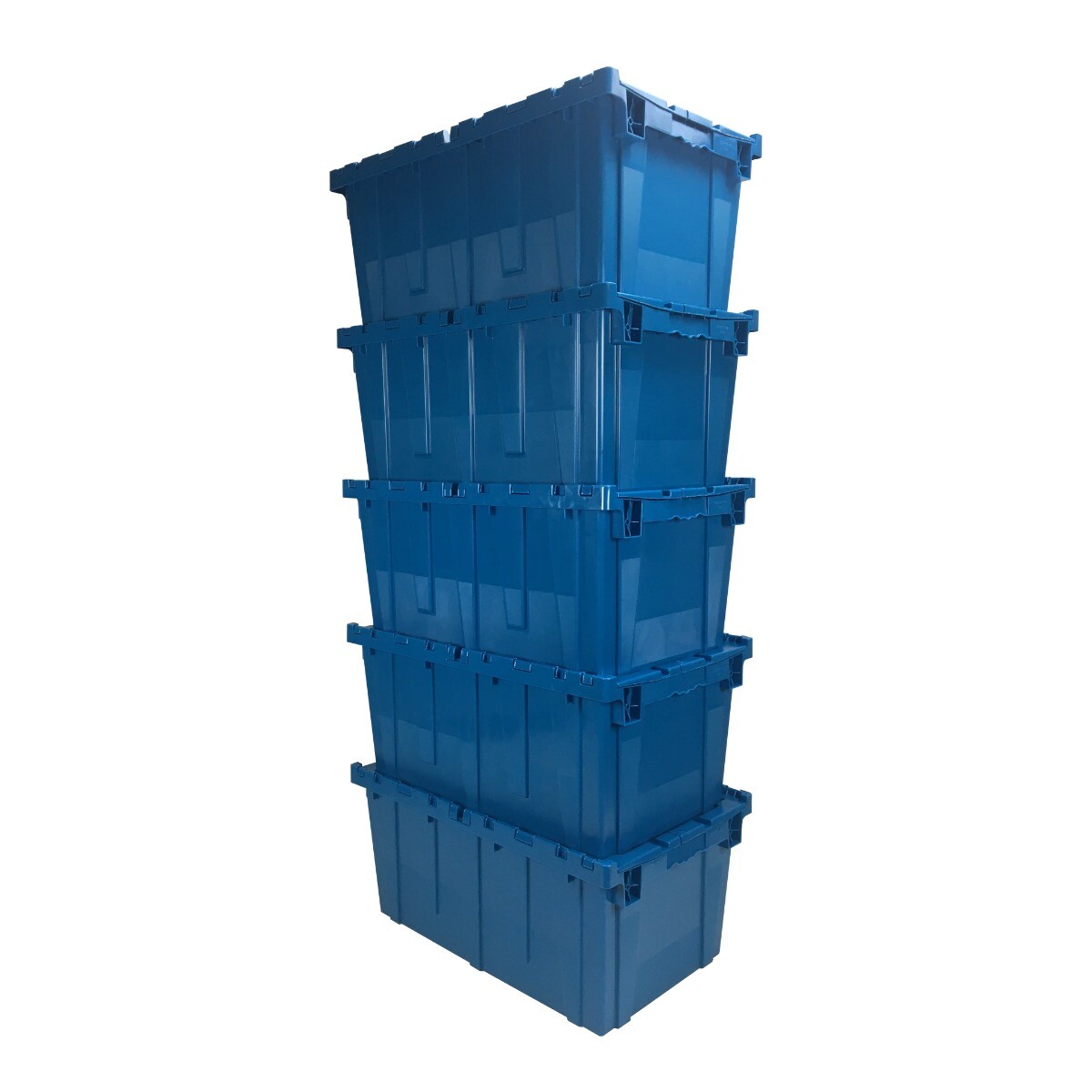 UBMOVE Storage and Packing Plastic Tote Crate Attached Lid Flip Top, 27″x16.9″x1