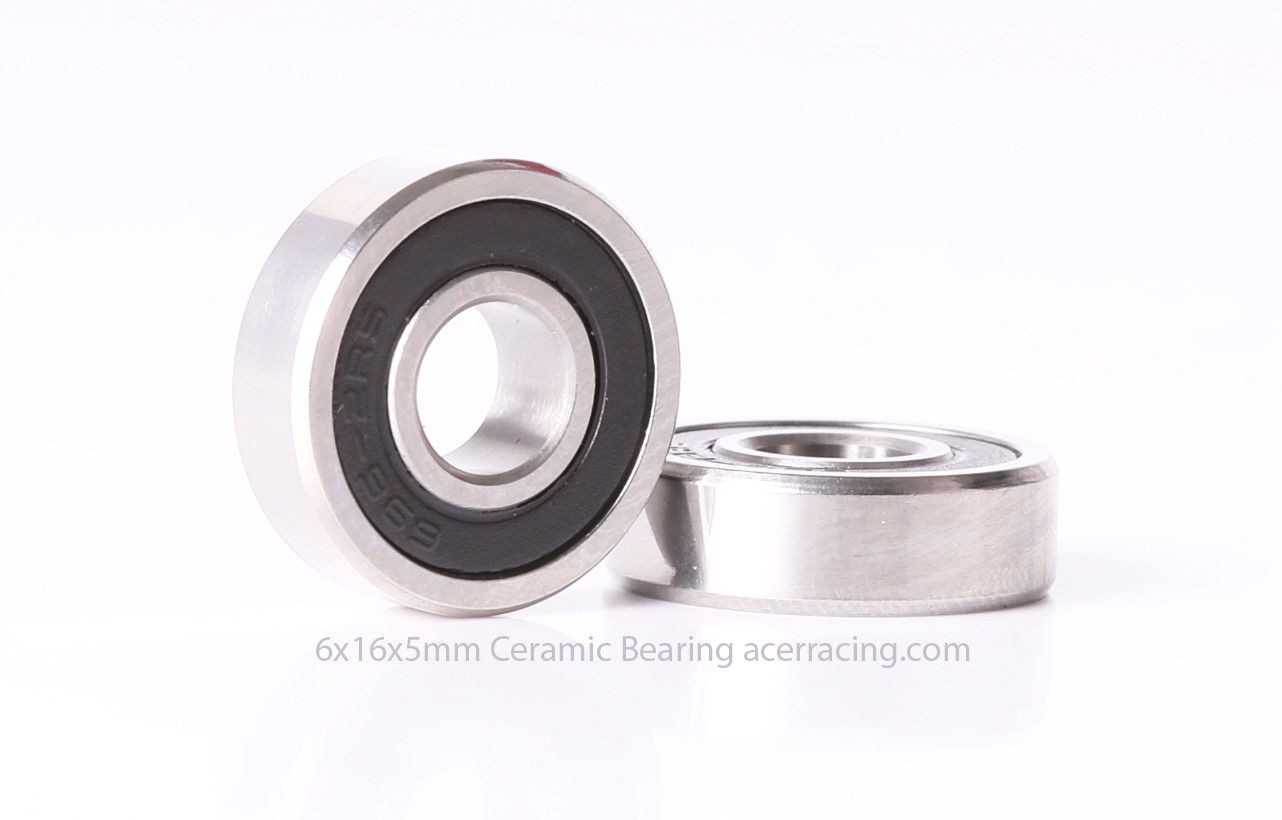 6X16x5MM Ceramic Ball Bearing size 696A ABEC 7 Bearings 2 pieces by ACER Racing
