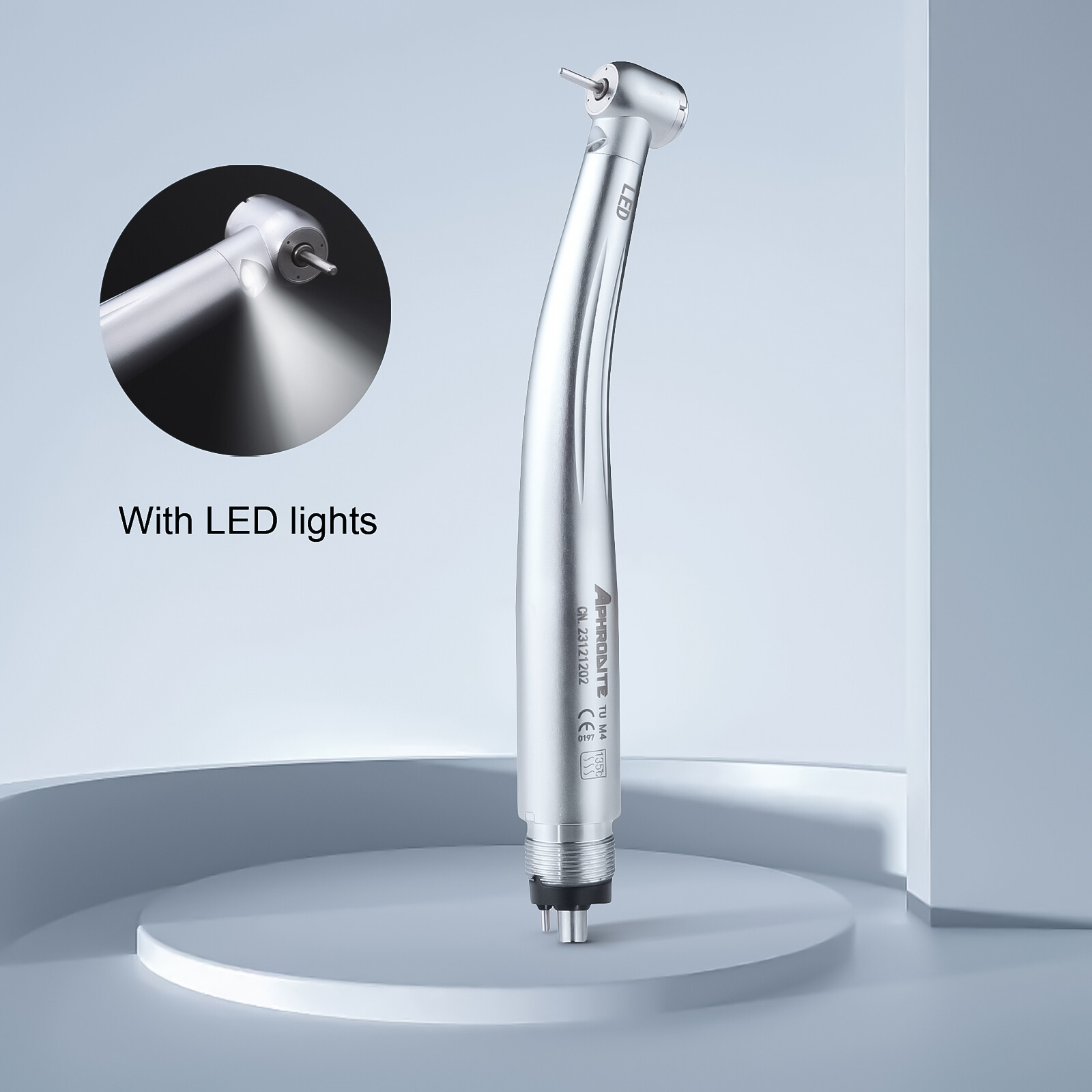 4H E-generator Dental LED Fiber Optic High Speed Handpiece Internal Triple Spray
