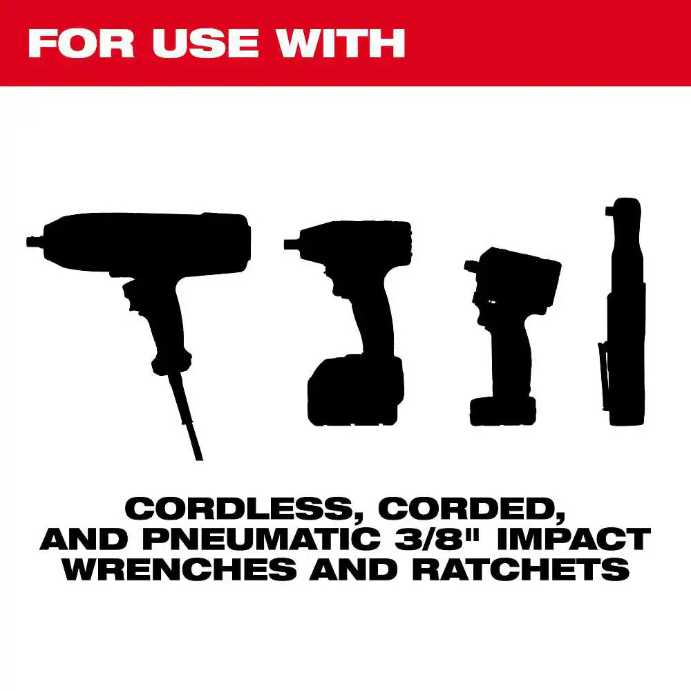 SHOCKWAVE 3/8 In. Drive 10Mm Deep 6 Point Impact Socket (1-Pack)