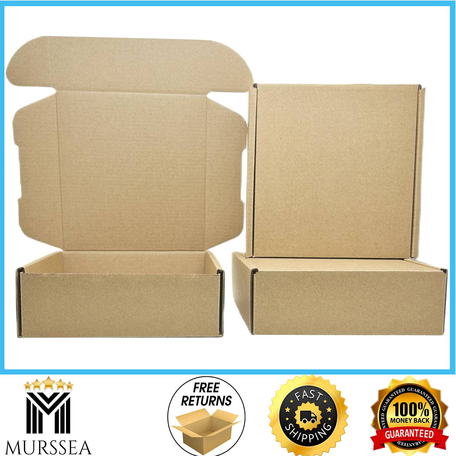 6 X 6 X 2 Inches Small Shipping Boxes 50 Pack Corrugated Cardboardb