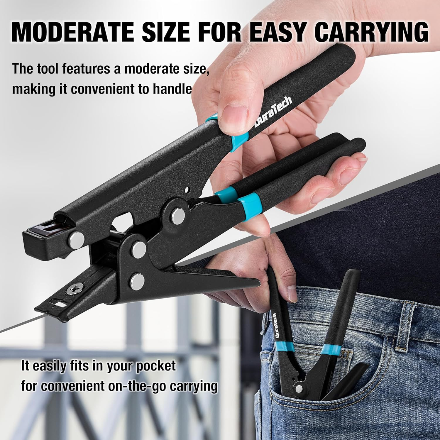 8-Inch Zip Tie Tool, Ergonomic Cable Tie Gun for Fastening and Cutting Plastic o