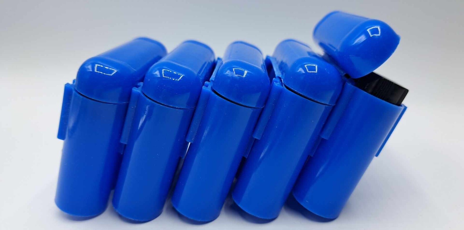 4x 1oz Gold Vials & Storage Carry Case Dredge Panning Mining Prospect BLUE 001