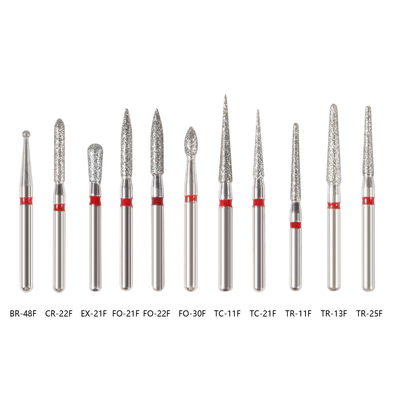SANDENT Dental Diamond Burs for High Speed Handpiece FG1.6mm FG Bur SR