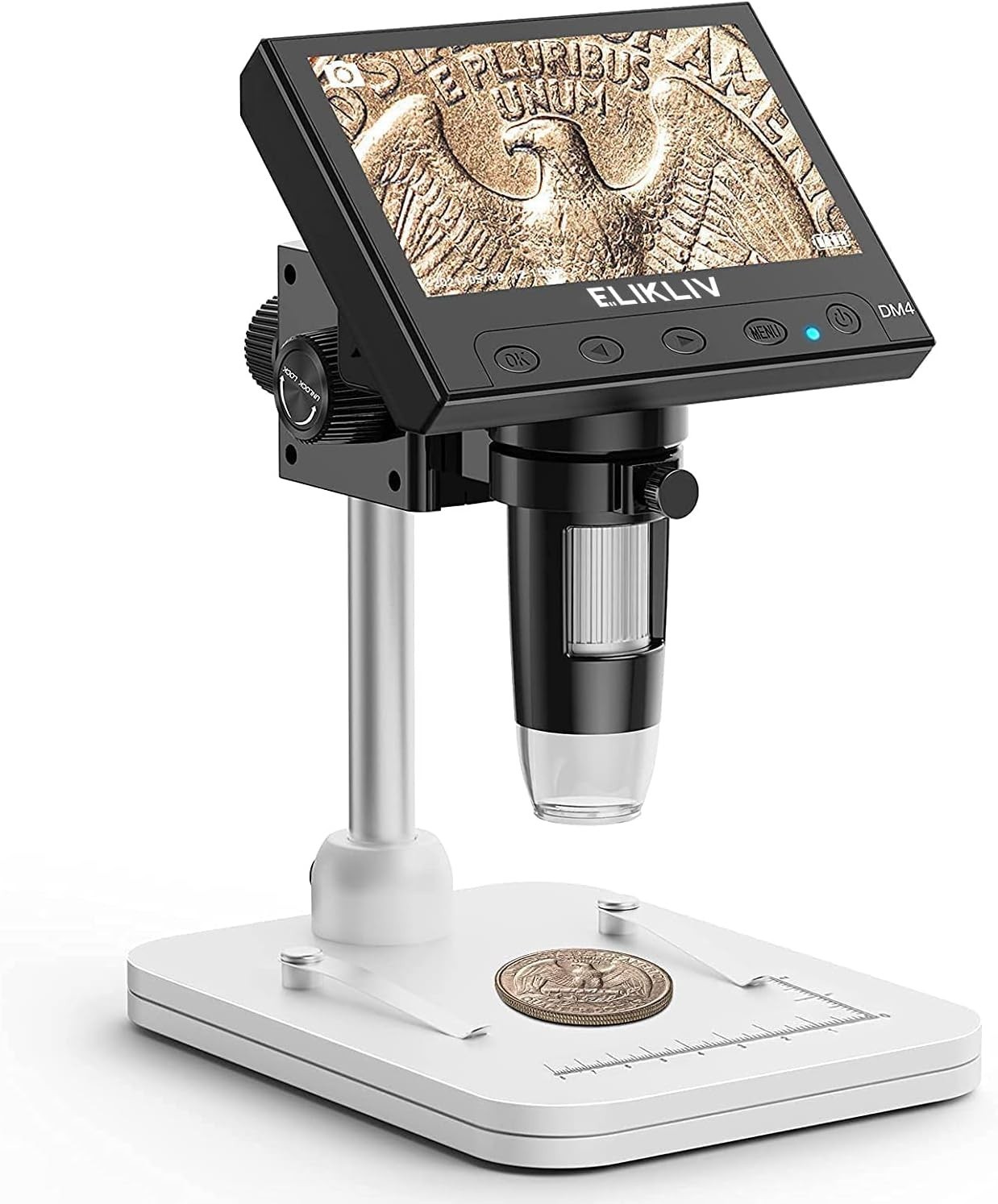 High-Definition Coin Microscope 1000x – LED Illumination & USB PC Compatibility