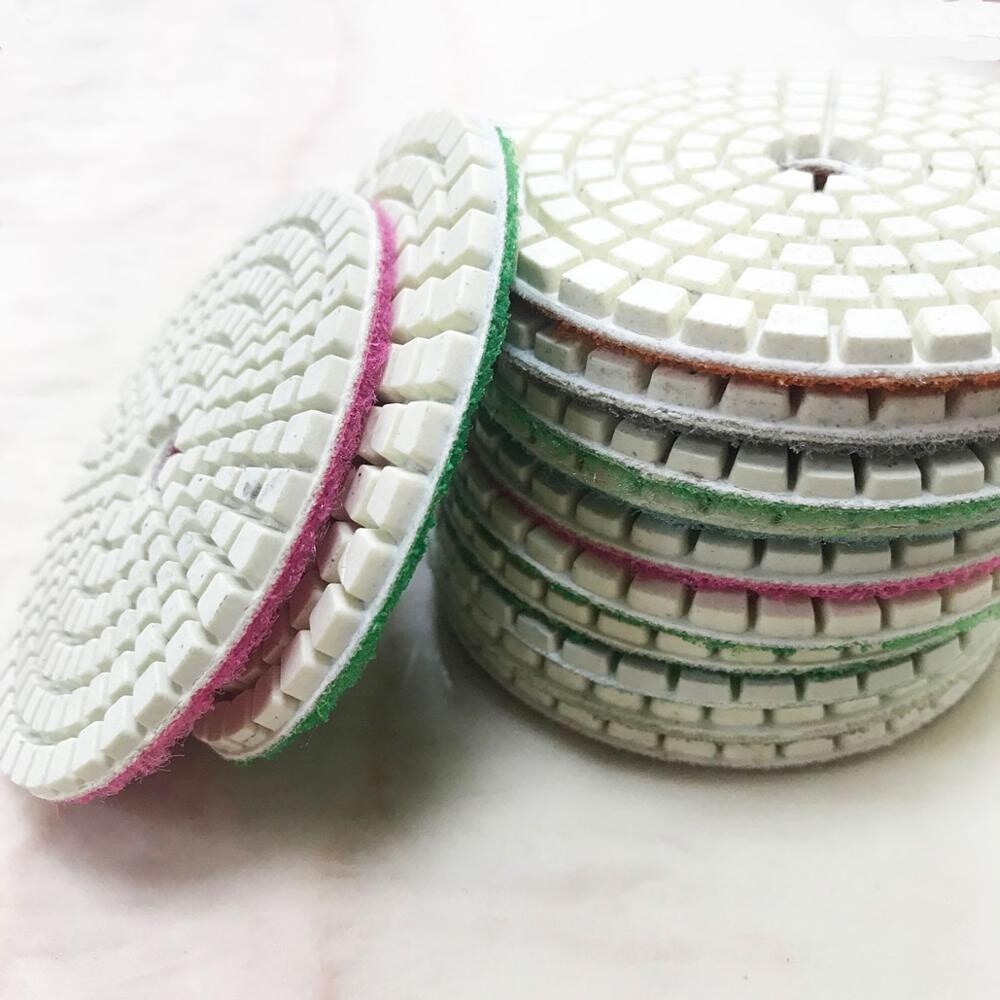 6″ Diamond Polishing Pad 6 PCS Granite Concrete Grit 50 100 200 400 800 6000