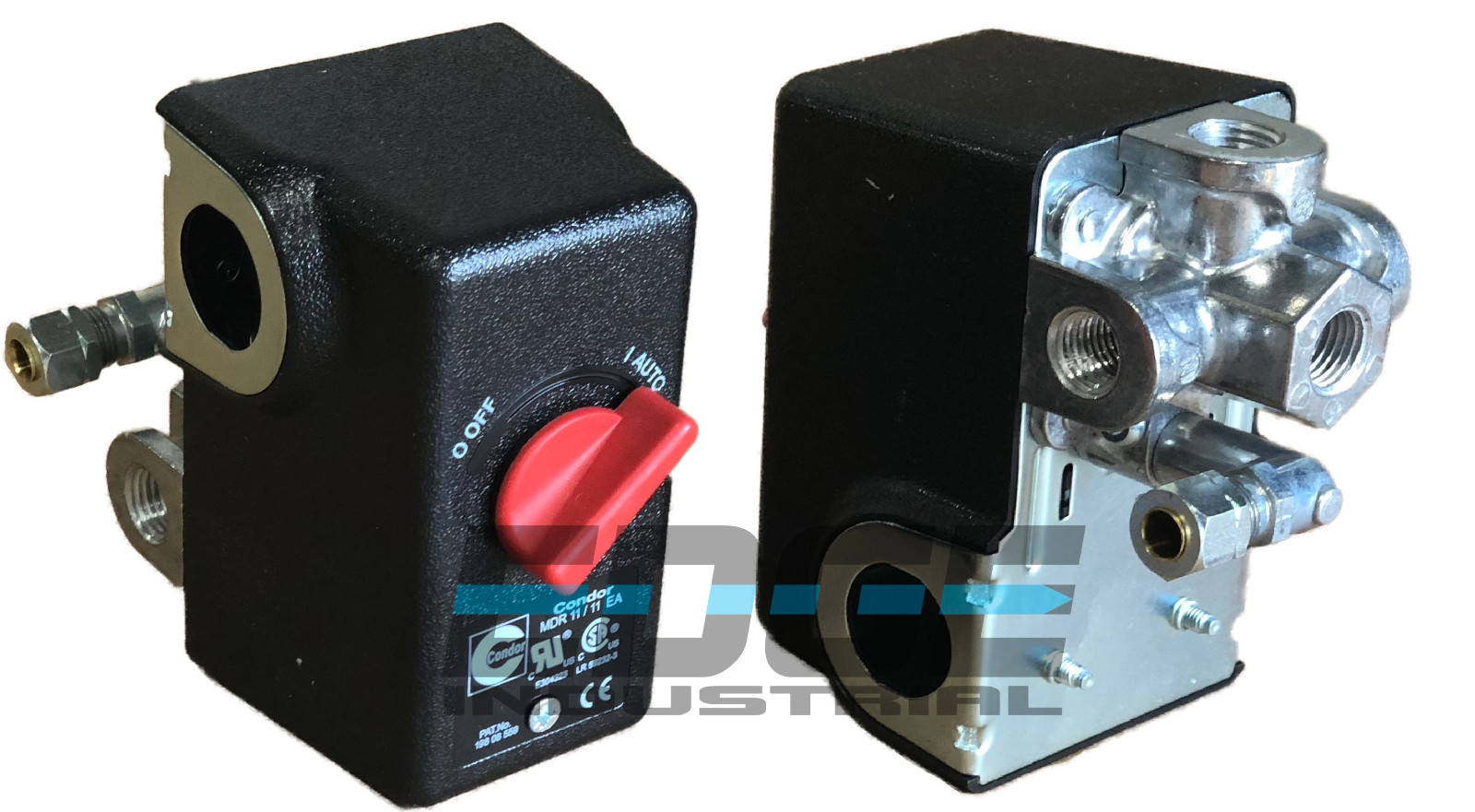 HEAVY DUTY CONDOR PRESSURE SWITCH, 26AMP, 11GC2E, 100/125 PSI, 4-PORT, 1/4″ FNPT