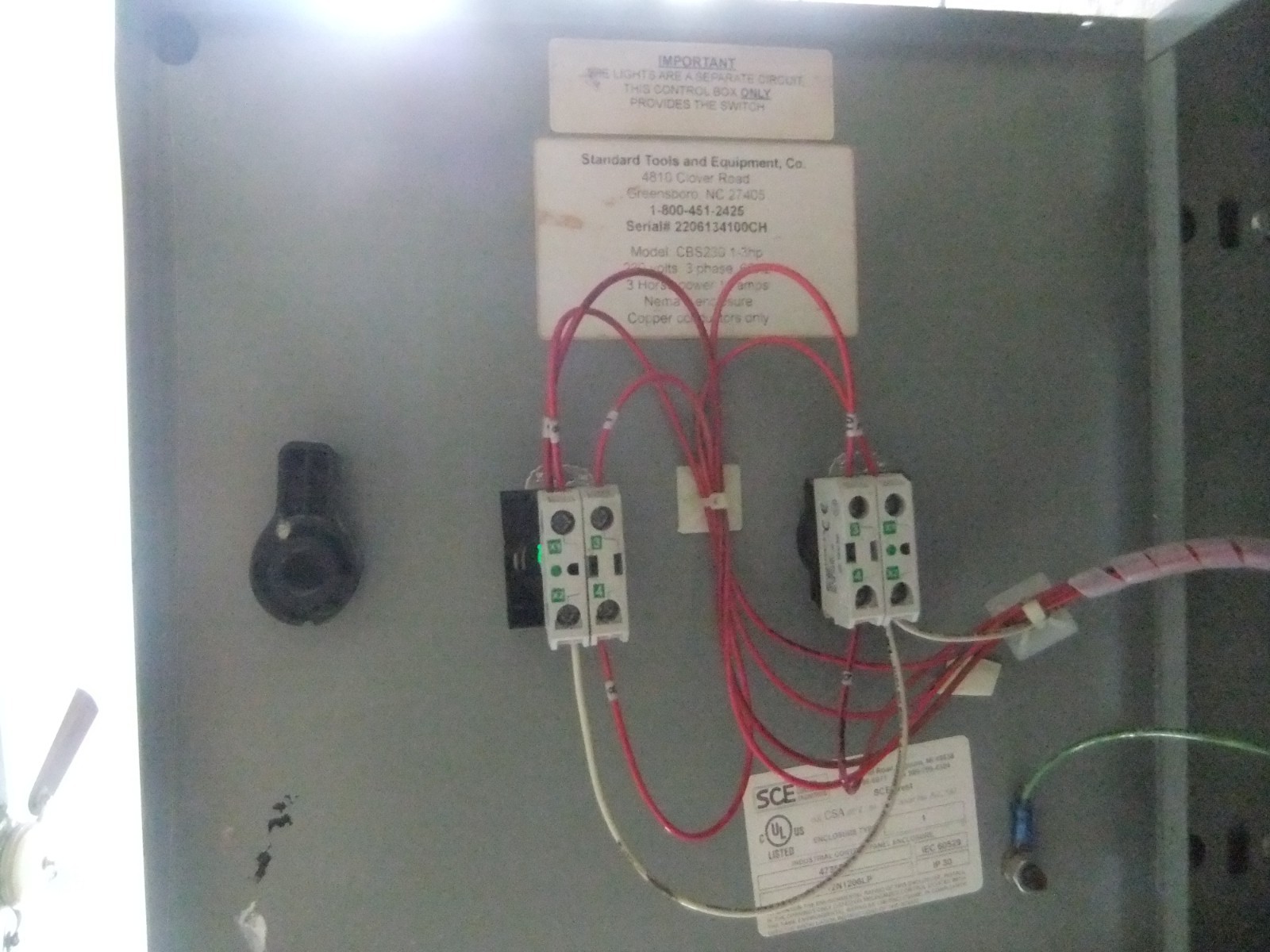 Paint Spray Booth Control Panel for Fan + Motor 3HP 230V Single Phase