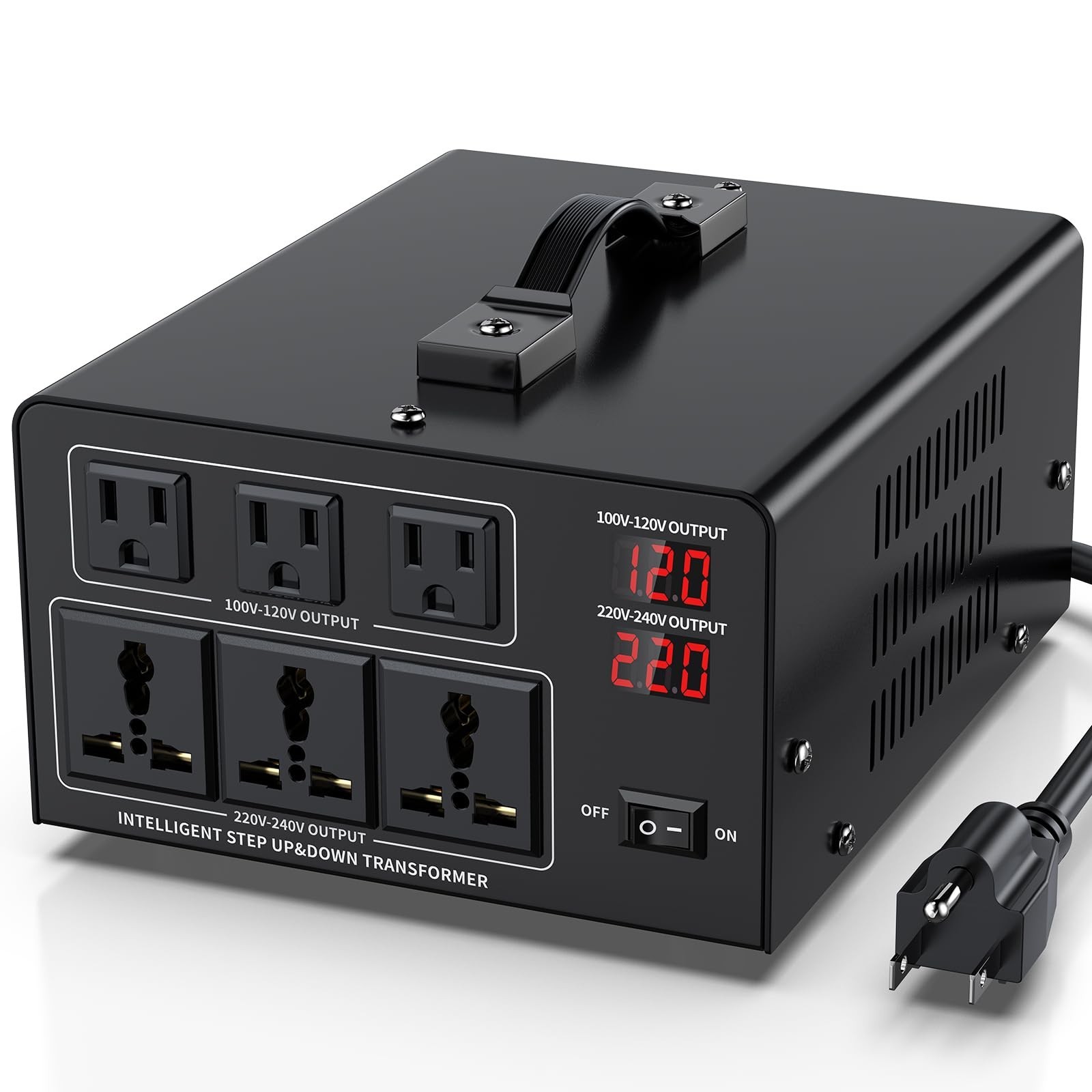3000W Voltage Converter Transformer Step Up 110V/120V to220V/240V or Step Dow…