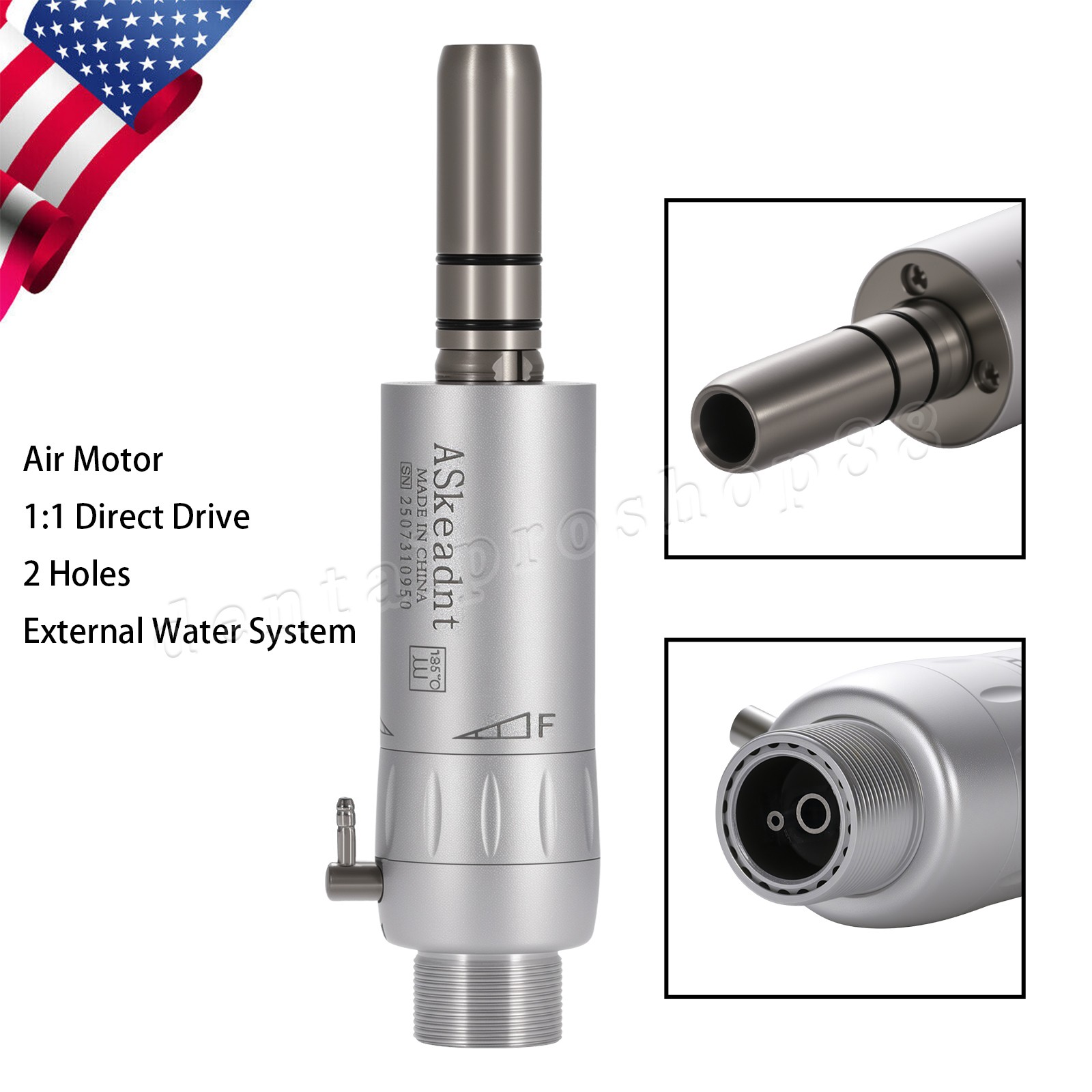 Dental Slow Low Speed Handpiece Autochuck Contra Angle Air Motor NSK Style 2/4H