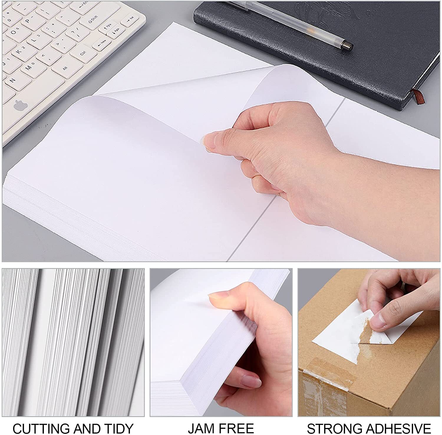 2000 Half Sheet 8.5×5.5 Address Shipping Blank Labels Self Adhesive 2 Per Sheet