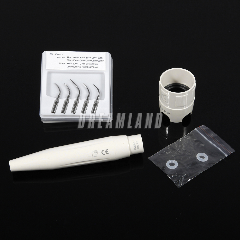 Dental Ultrasonic Piezo Scaler +Handpiece 2 Bottles 5 Tips Fit DTE SATELEC SK-D1