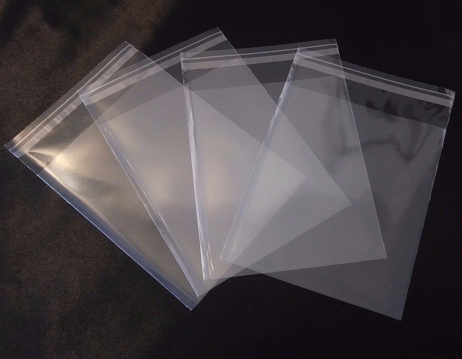 Clear Resealable Self Adhesive Seal Cello Lip & Tape Plastic bags 1.2 mil